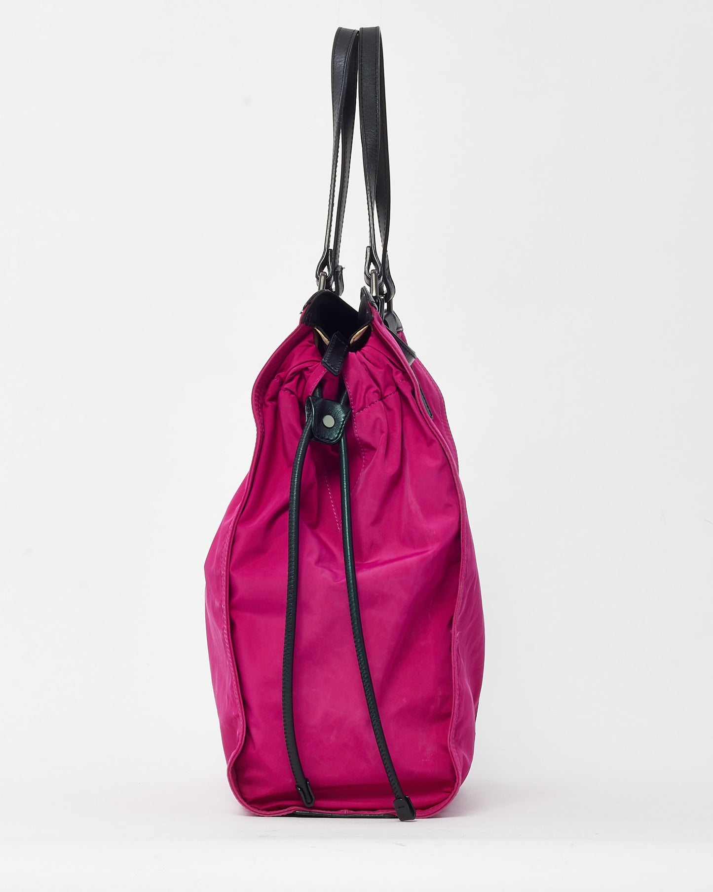 Burberry Pink Nylon Check Interior Package Tote Bag