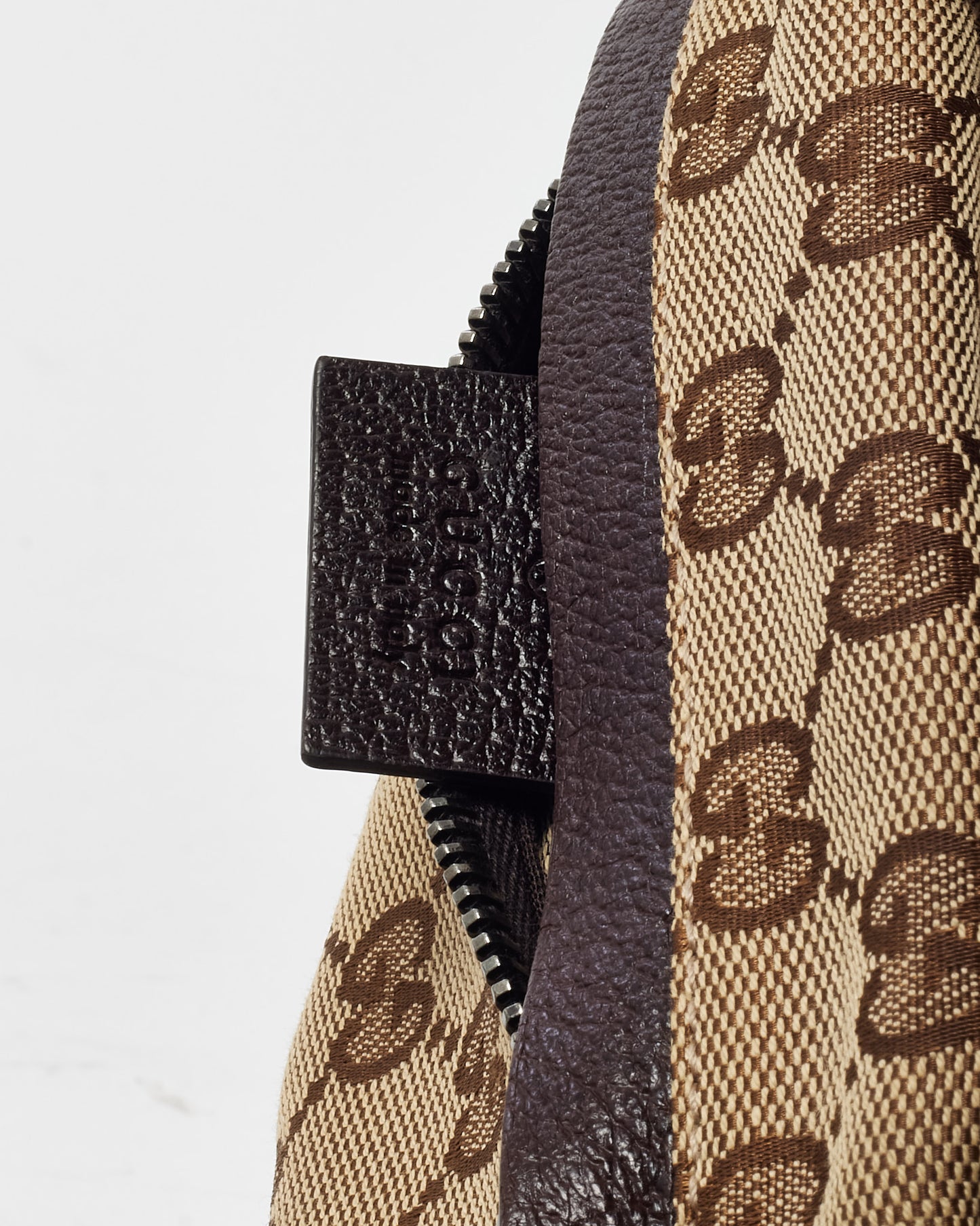 Gucci Beige and Brown Monogram GG Canvas Double Pocket Belt Bag