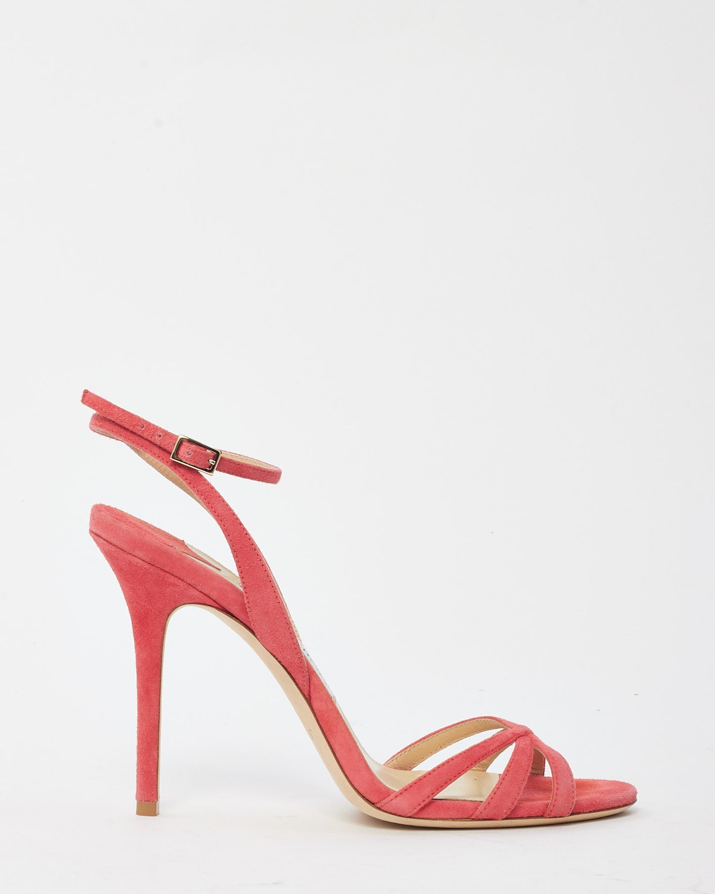 Jimmy Choo Coral Suede Dielle 100 Strappy Sandals - 39