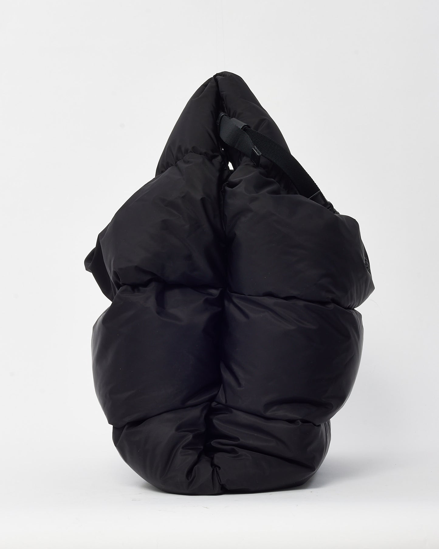 Moncler Black Shell Puffer Legere Tote XL with Strap