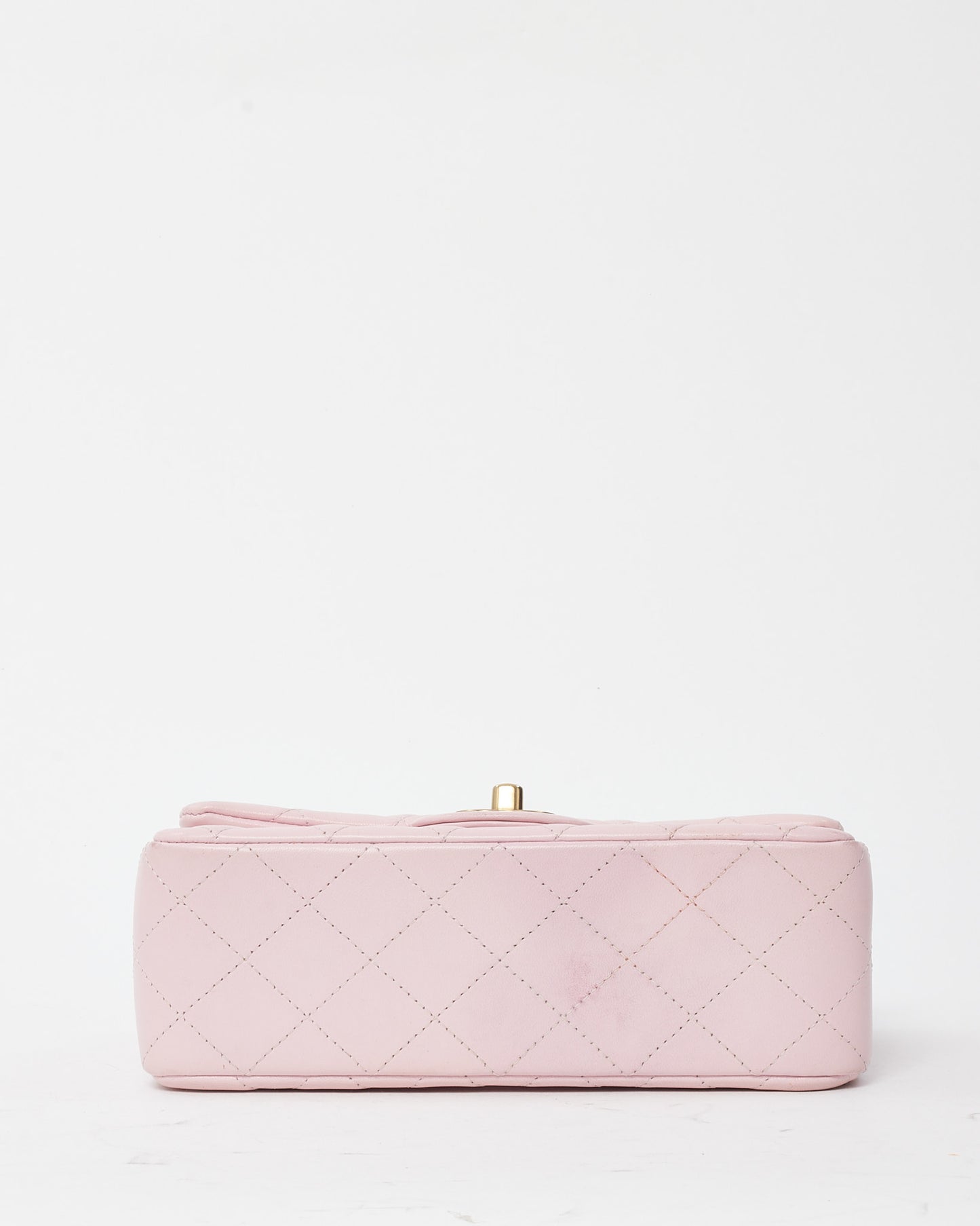 Chanel Pink Lambskin Leather Mini Rectangular Flap Bag GHW