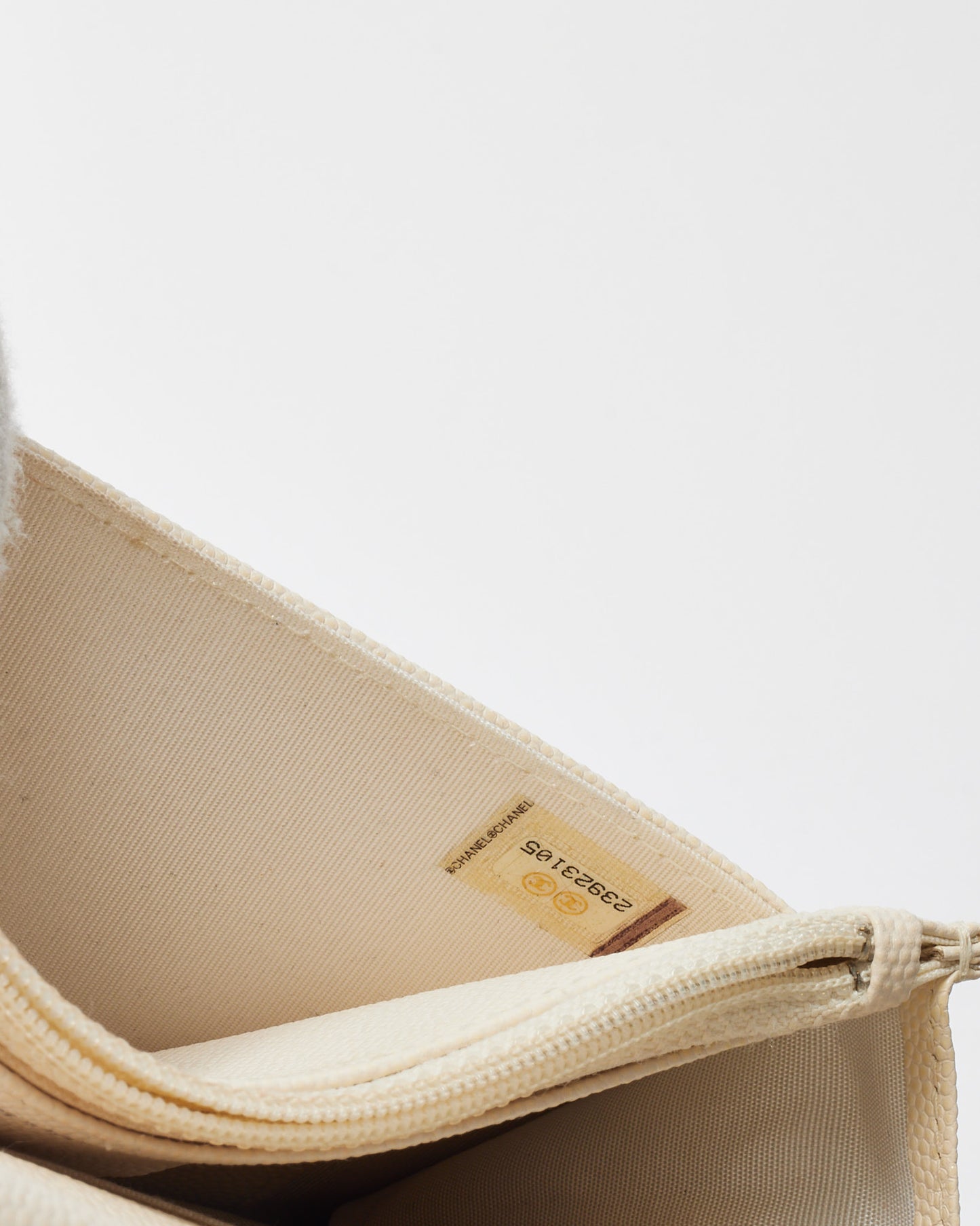 Chanel White Caviar Leather Boy WOC Wallet on Chain Crossbody Bag SHW