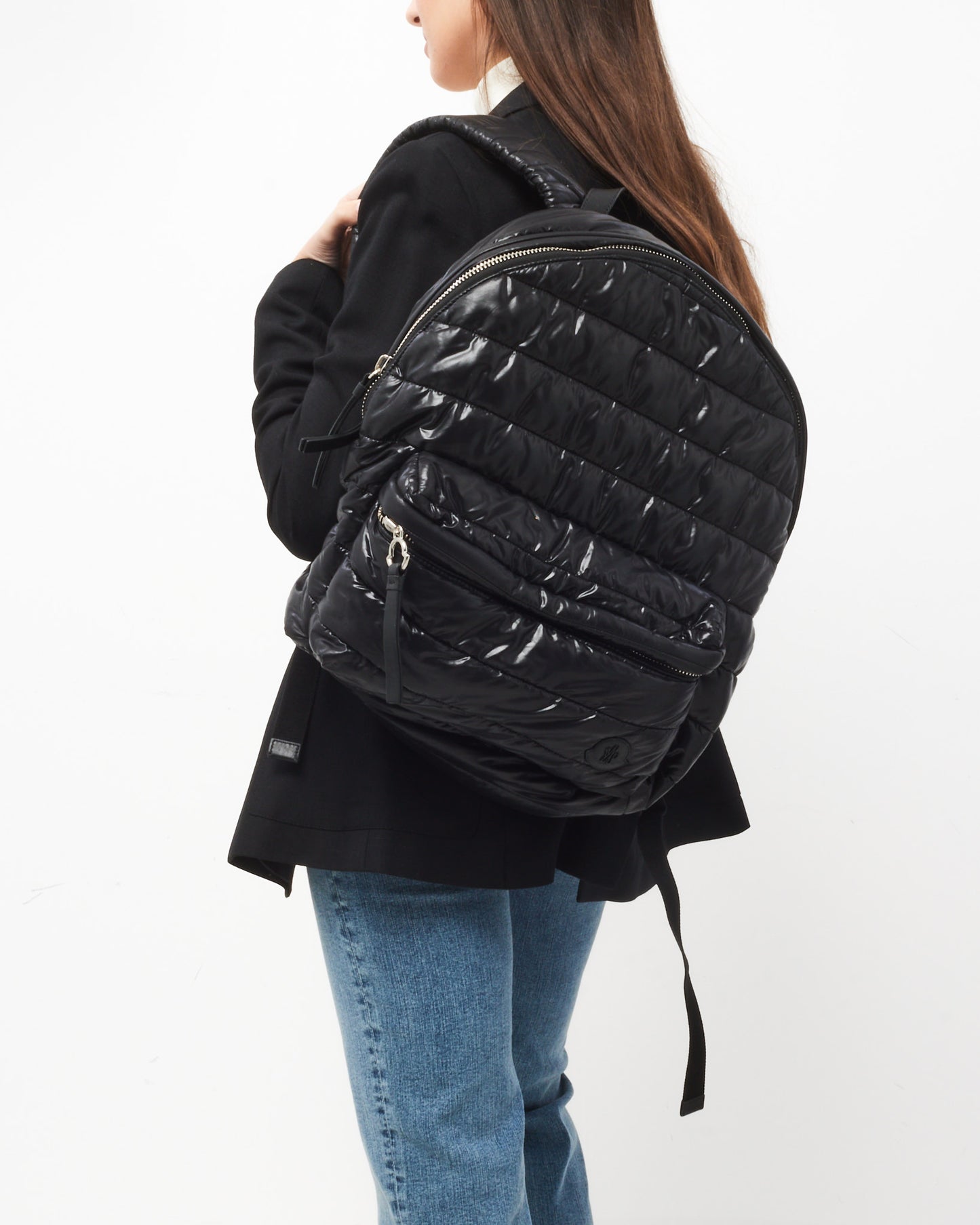 Moncler Black Nylon Puffer New George Zaino Backpack