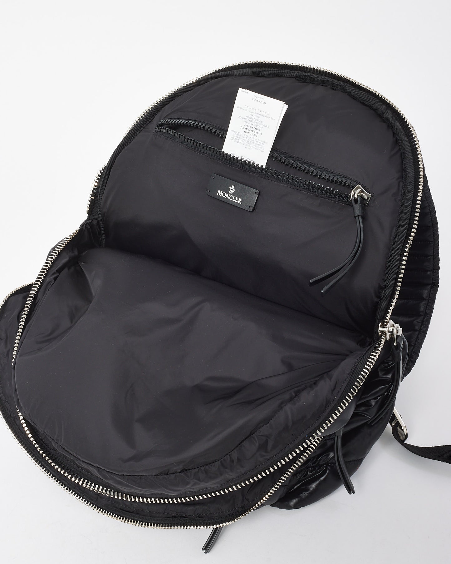 Moncler Black Nylon Puffer New George Zaino Backpack