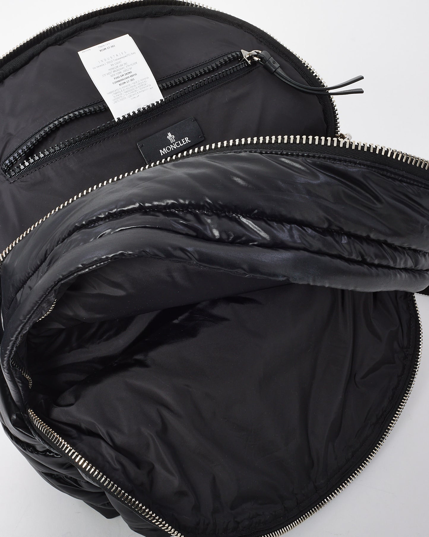 Moncler Black Nylon Puffer New George Zaino Backpack