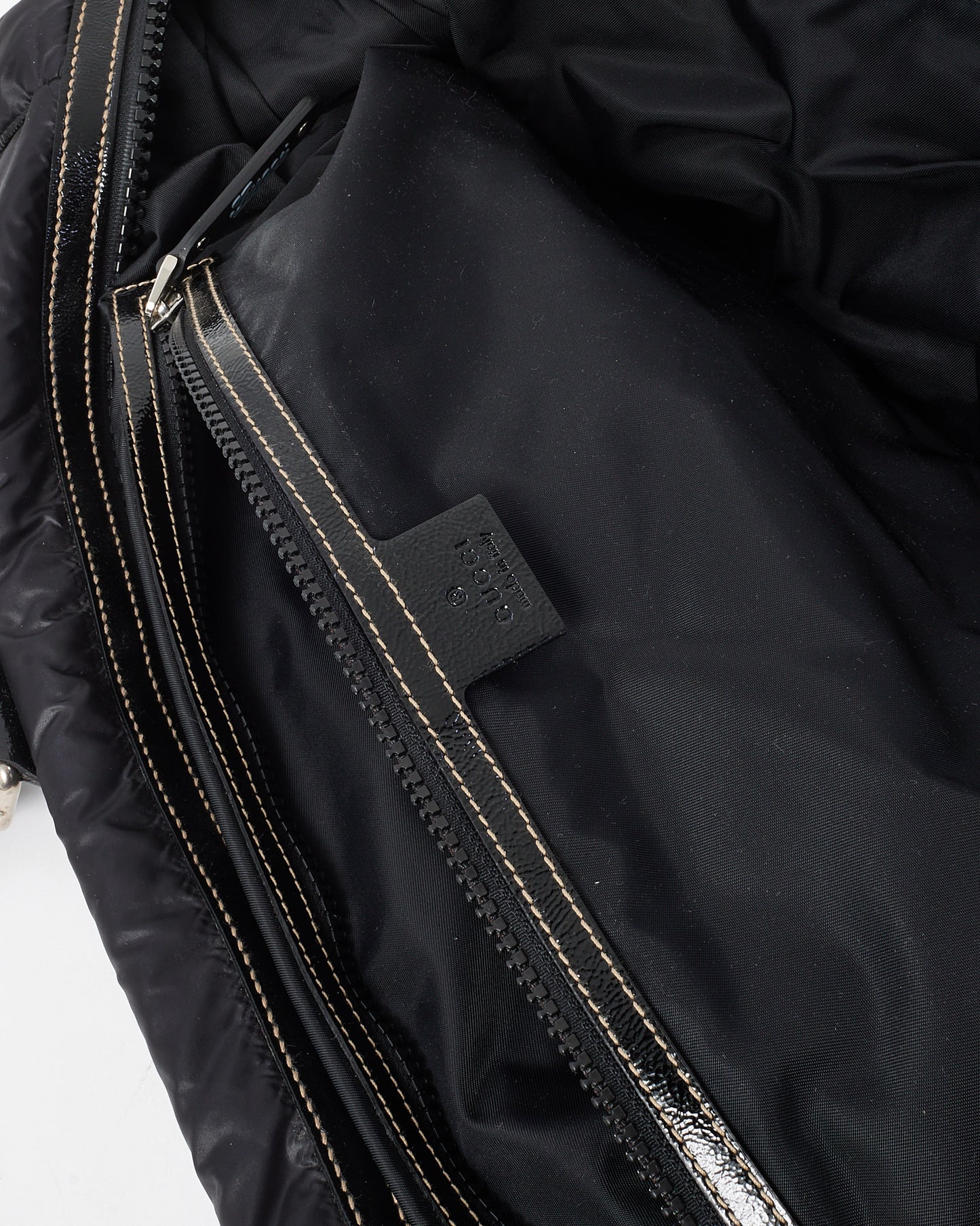 Gucci Black Nylon Logo Patches Duffle Bag