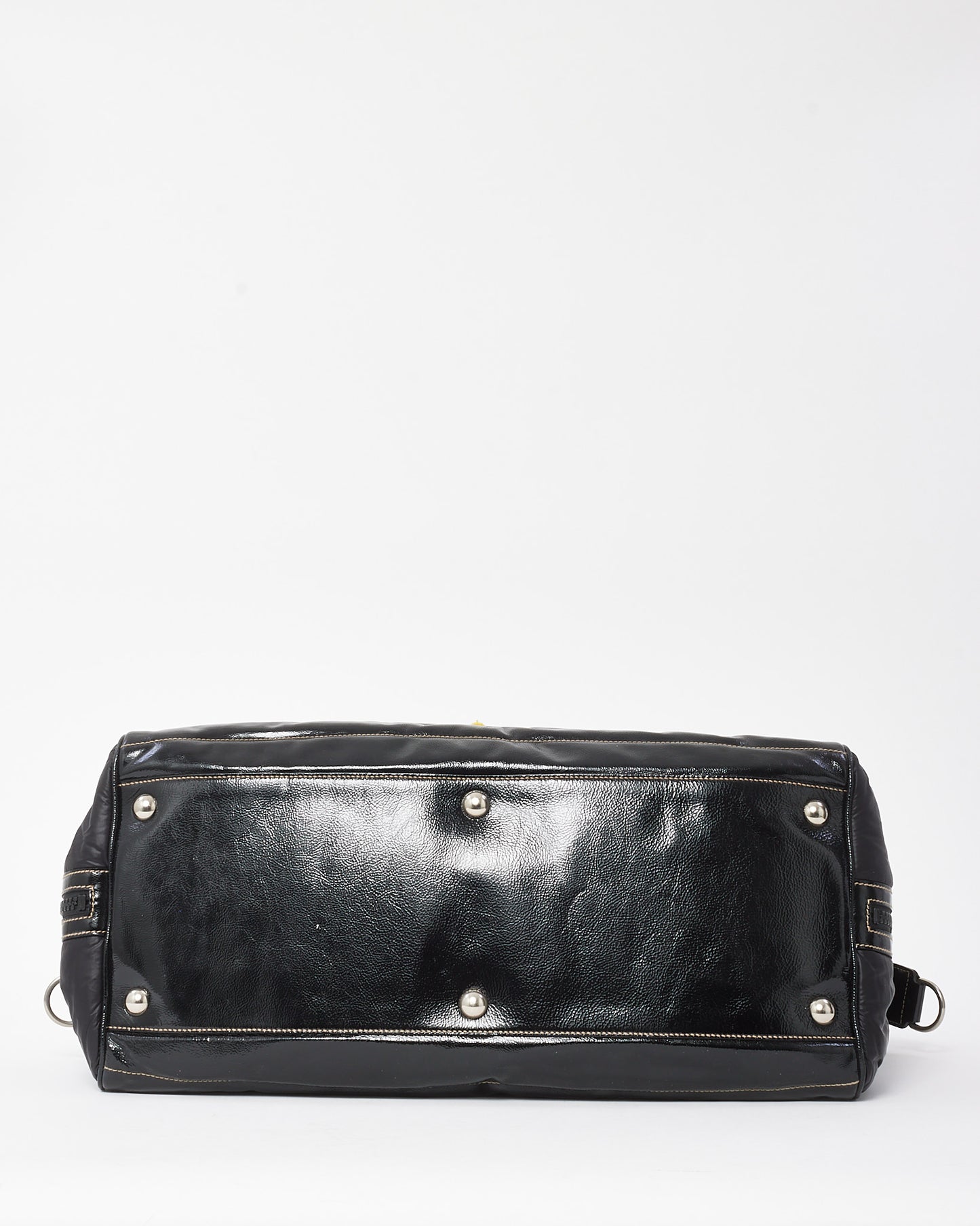 Gucci Black Nylon Logo Patches Duffle Bag