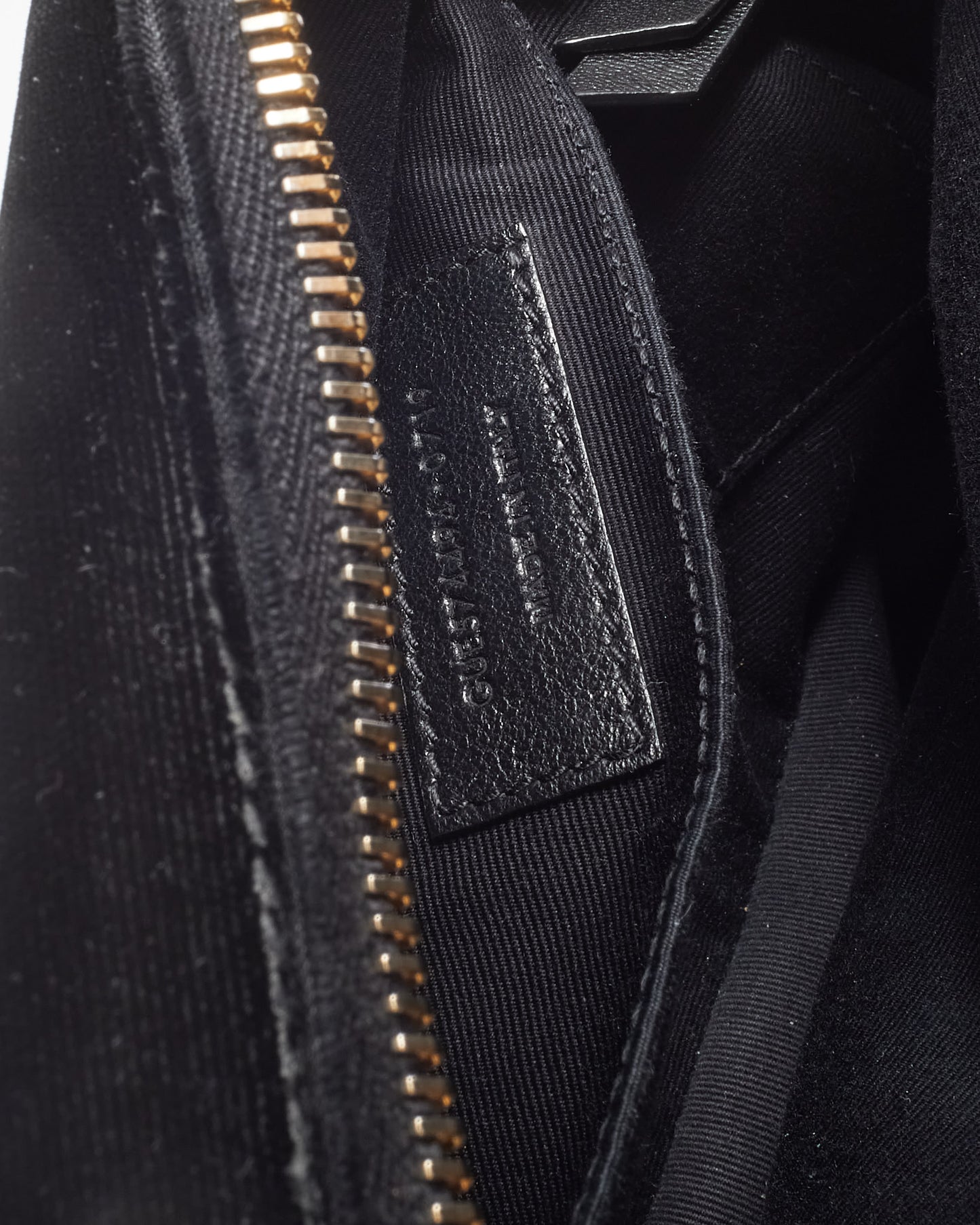 Saint Laurent Black Chevron Velvet YSL Lou Tassel Camera Crossbody Bag