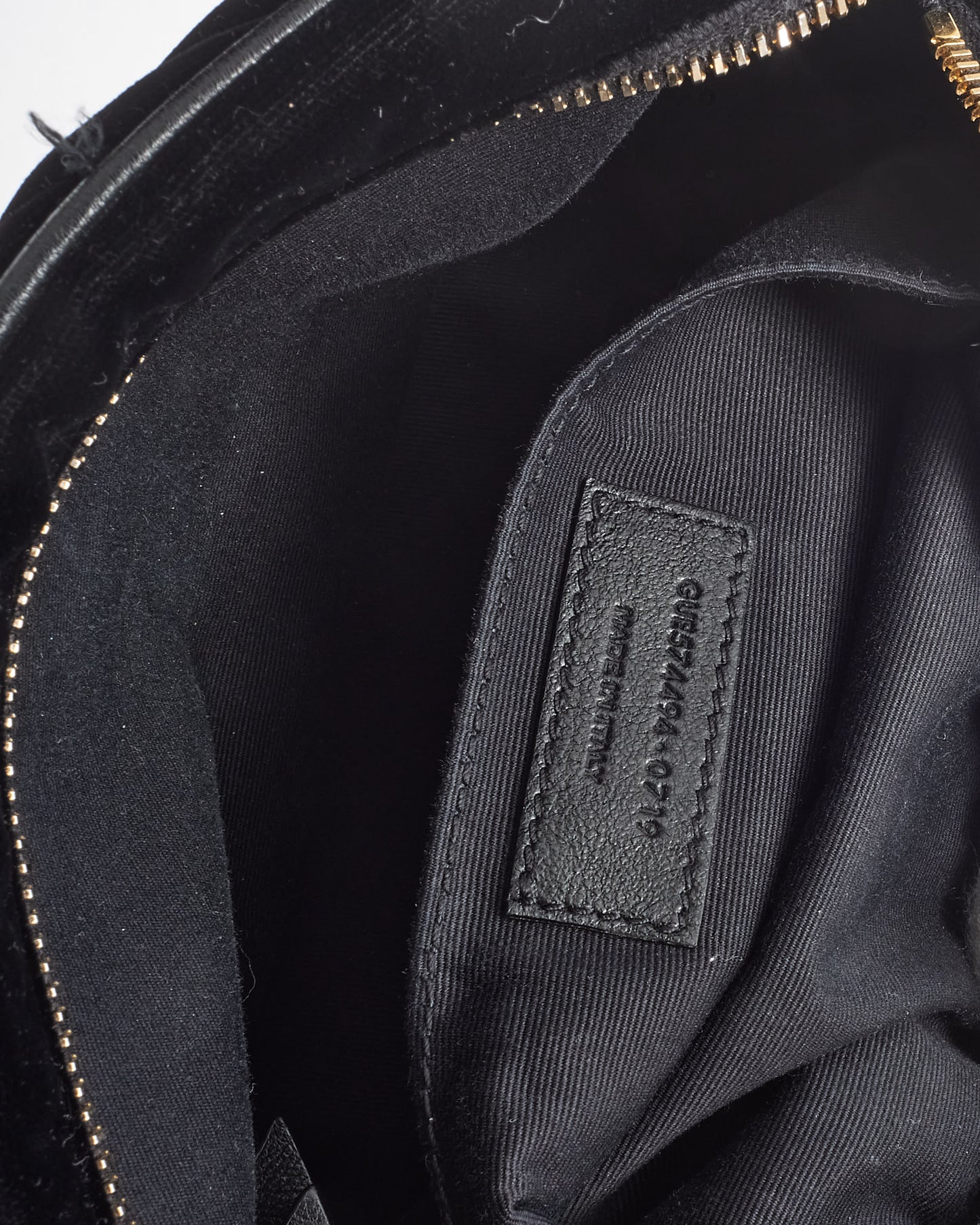 Saint Laurent Black Chevron Velvet YSL Lou Tassel Camera Crossbody Bag