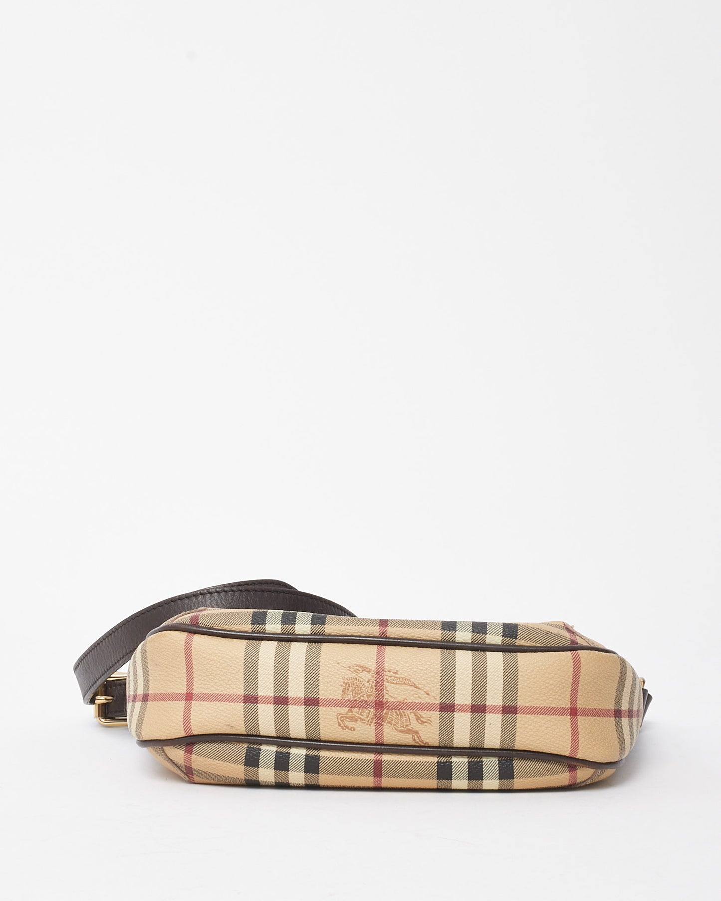 Burberry Beige Haymarket Check Coated Canvas Ganton Satchel Crossbody Bag