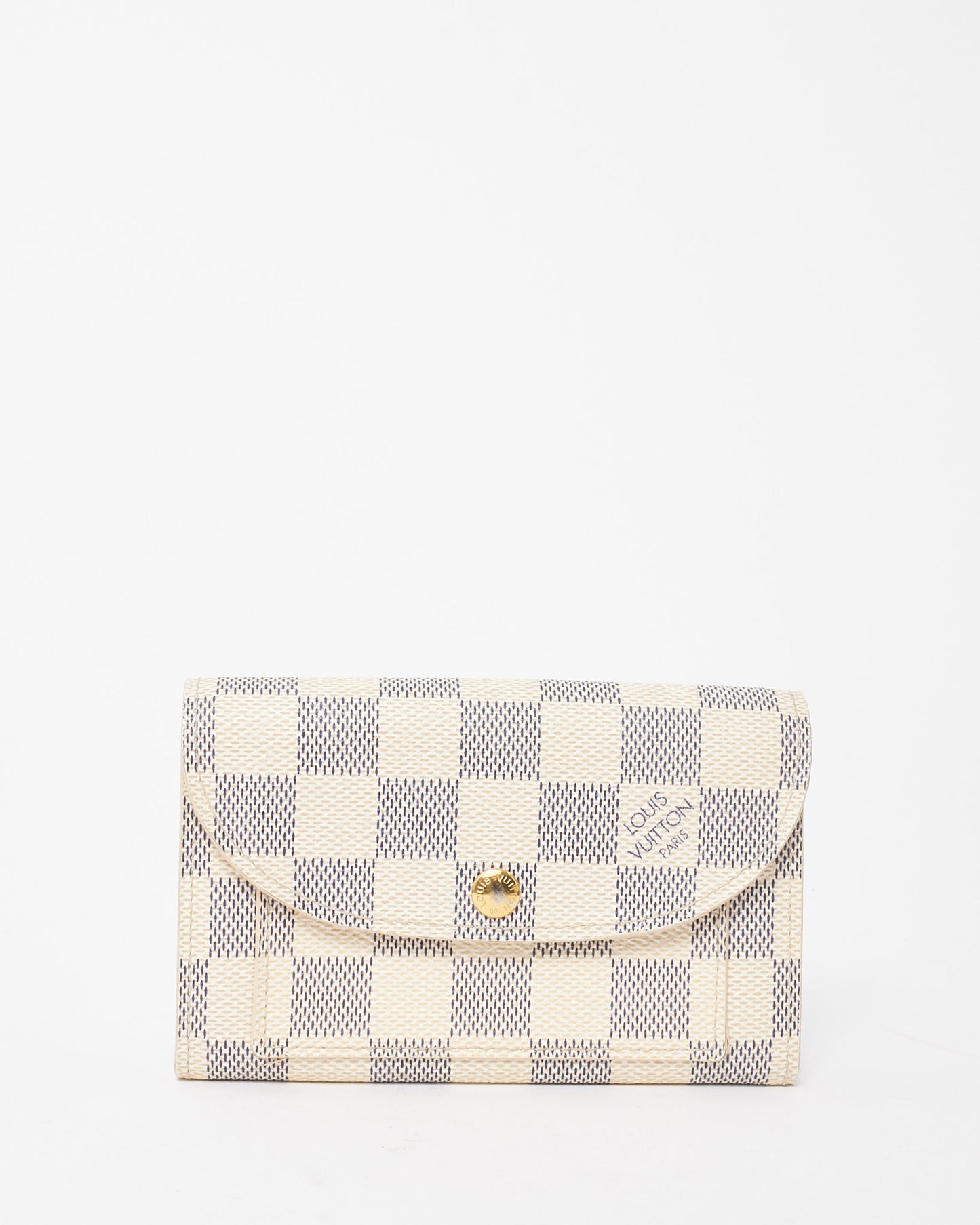 Louis Vuitton Damier Azur Coated Canvas Solo Pochette Compact Wallet