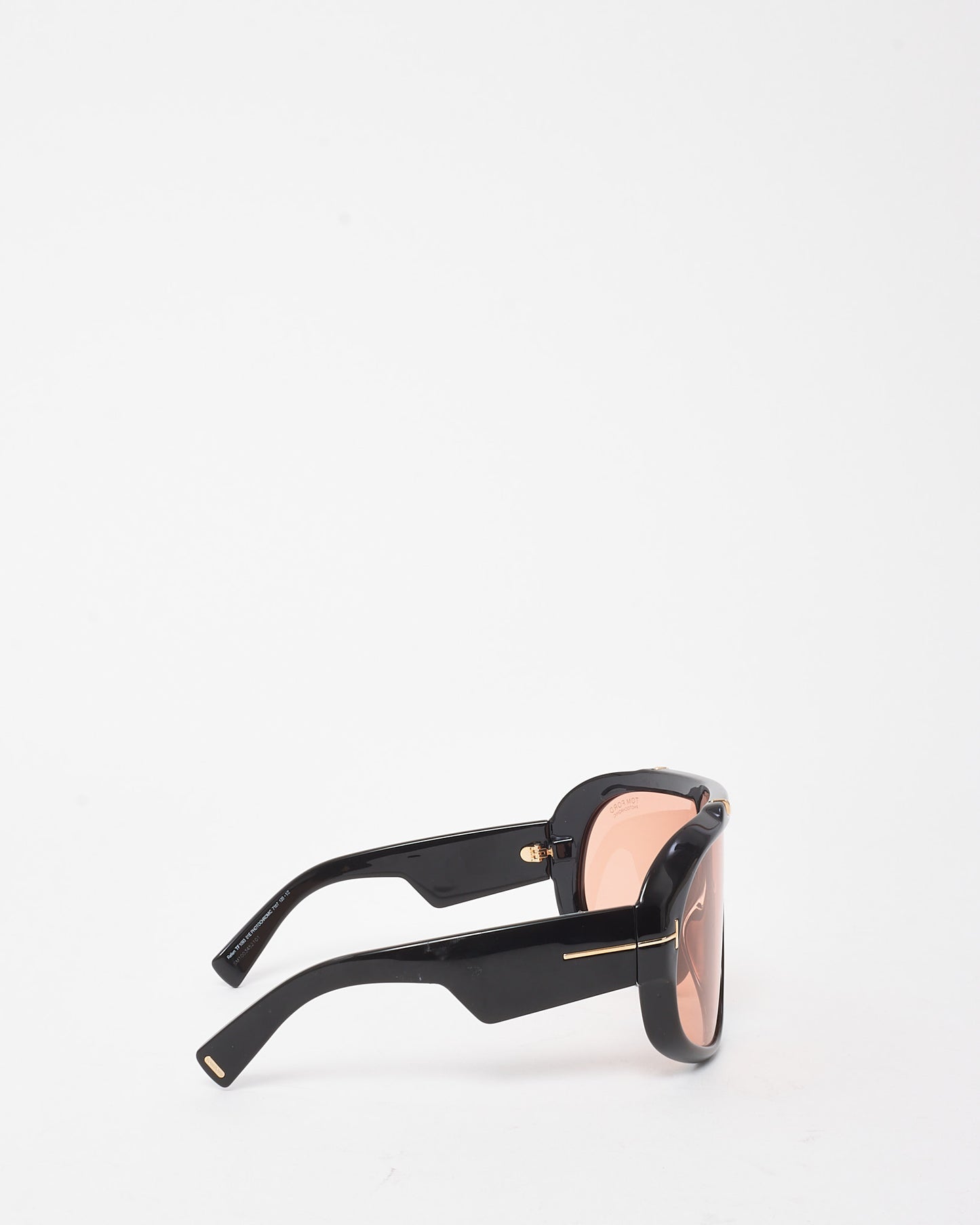 Tom Ford Brown Oversize Rellen TF1093 72MM Wrap Sunglasses