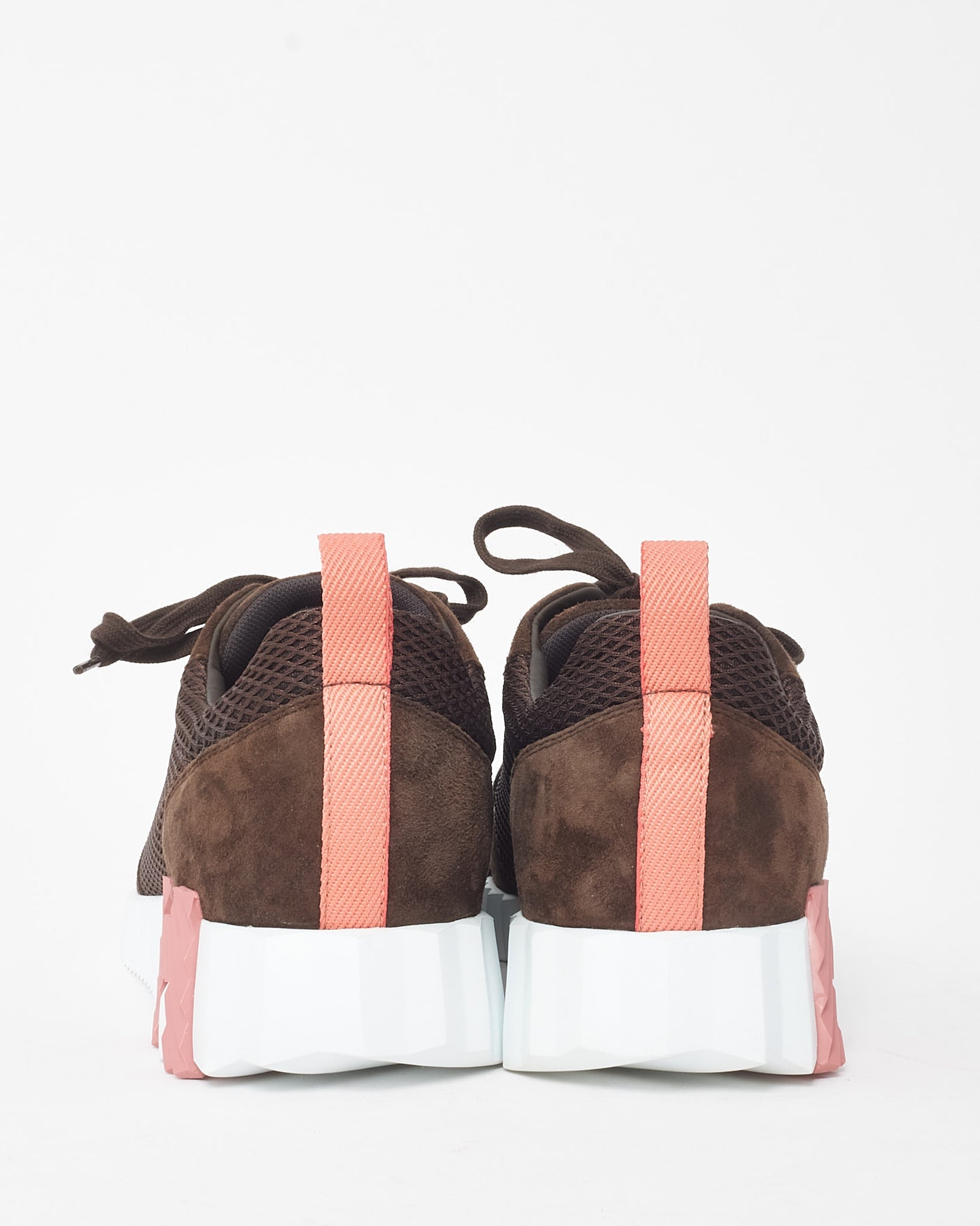 Hermès Women's Brown Suede Pink H Bouncing Sneakers - 41