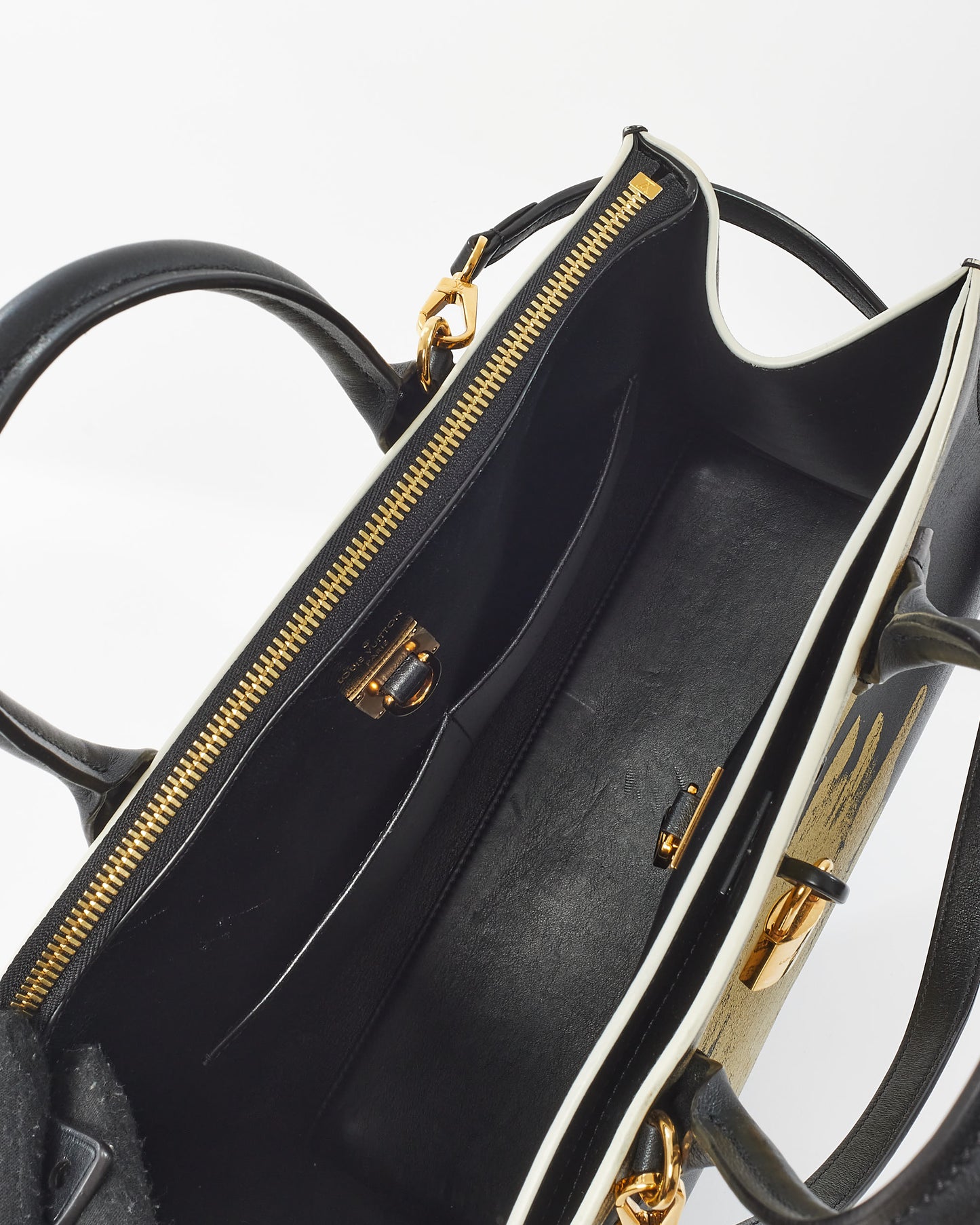 Louis Vuitton Black Calfskin Golden Light MM City Steamer Bag