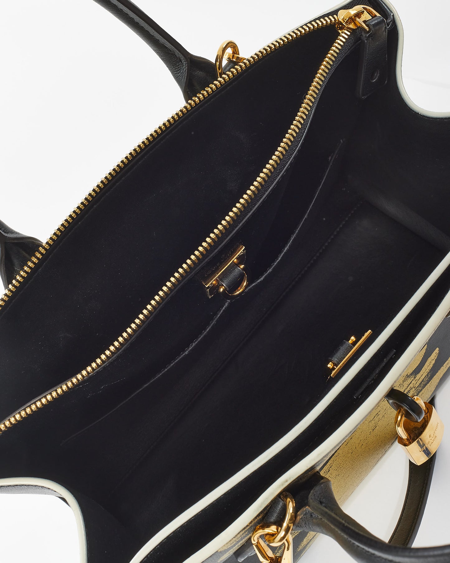 Louis Vuitton Black Calfskin Golden Light MM City Steamer Bag