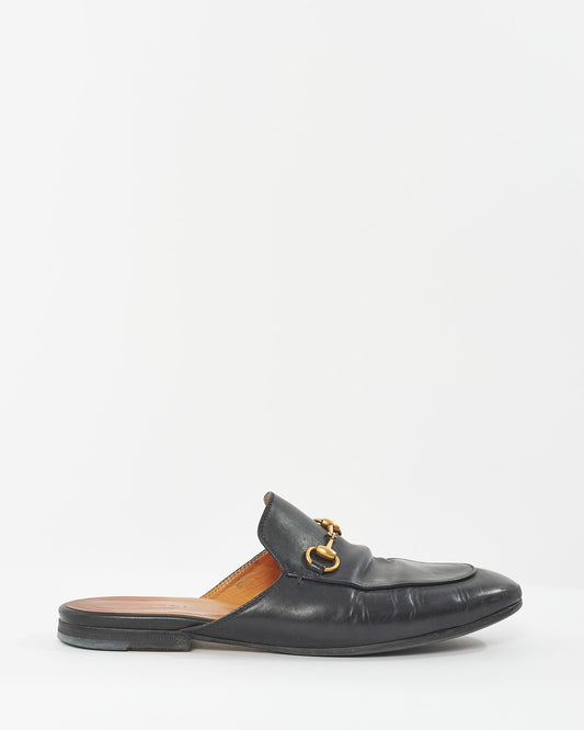 Gucci Black Leather Princeton Loafer - 38