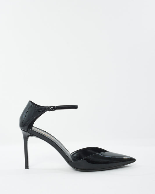 Saint Laurent Black Patent Leather Avenue D'Orsay Pumps - 41