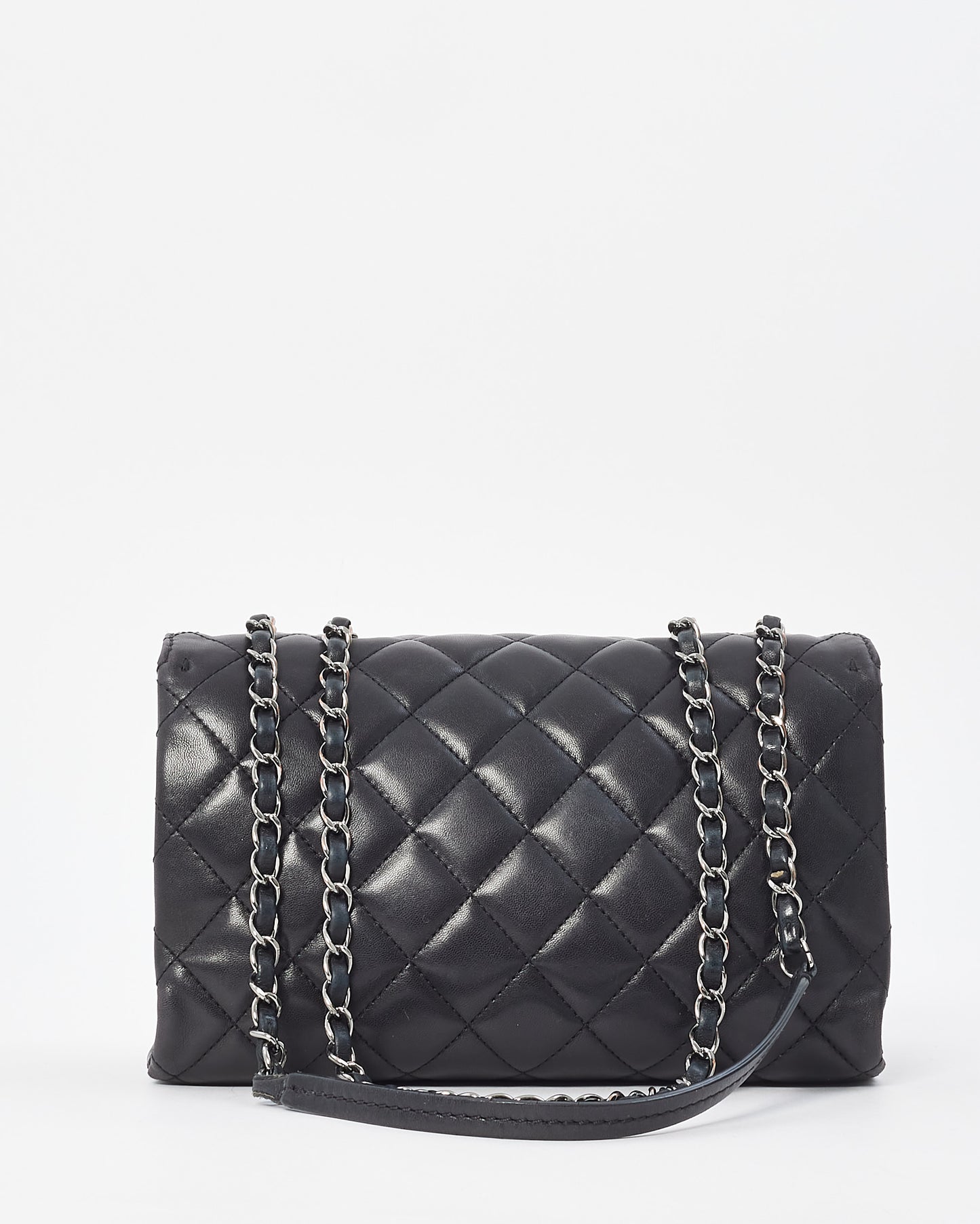 Chanel Black Lambskin Single Flap Coco Loop Shoulder Bag