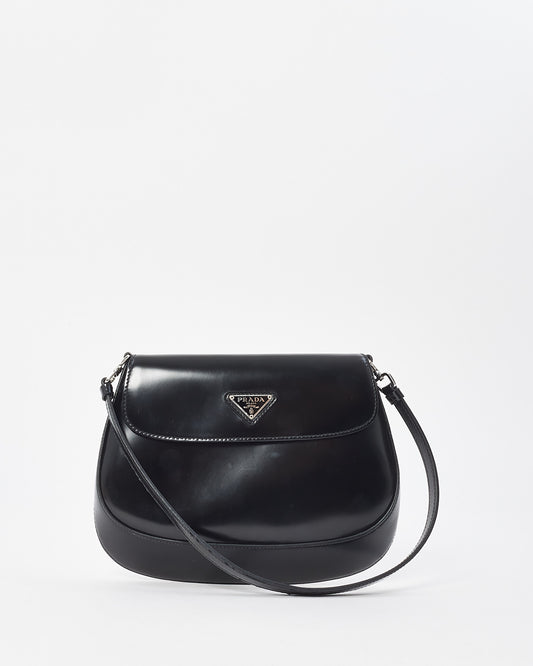 Prada Black Leather Small Cleo Shoulder Bag