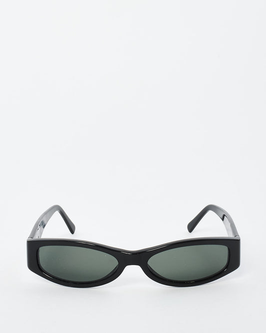 Moschino Black Vintage M3602-S Small Oval Sunglasses