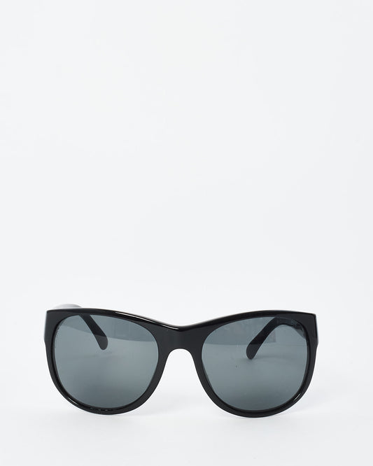 Chanel Black Acetate C.501/3F Oversized Logo Sunglasses