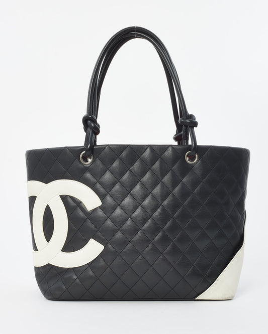 Chanel Black Quilted Leather Large Cambon Tote