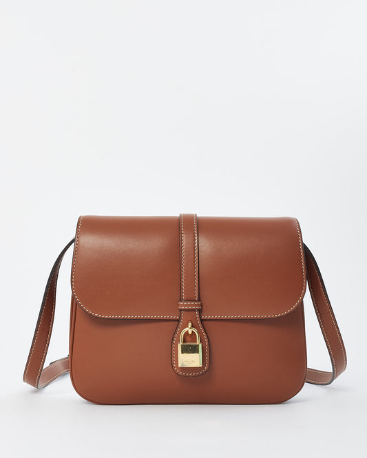Celine Tan Smooth Leather Medium Tabou Crossbody Bag