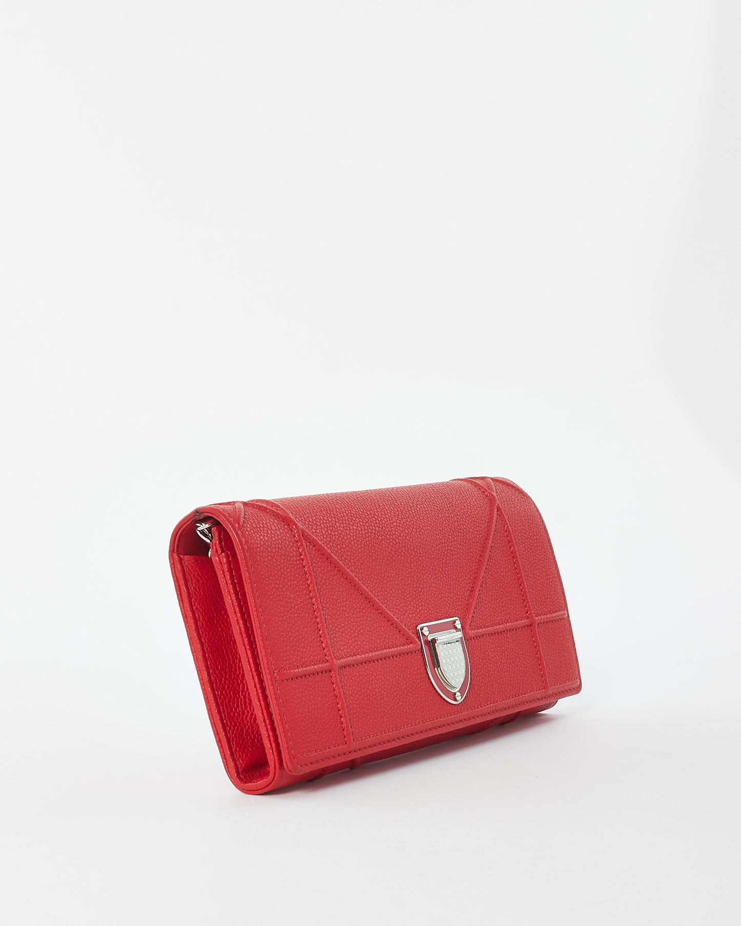 Dior Red Leather Dioramma Wallet On Chain