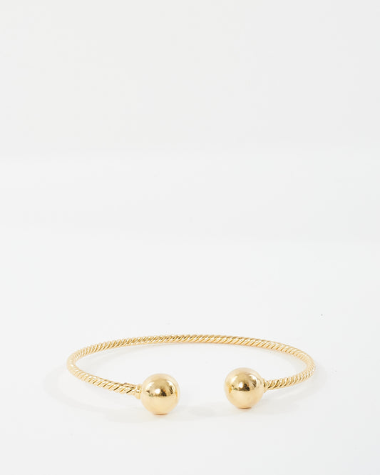 David Yurman 18K Yellow Gold With Gold Domes Solari Cablespira 2.6MM Bracelet