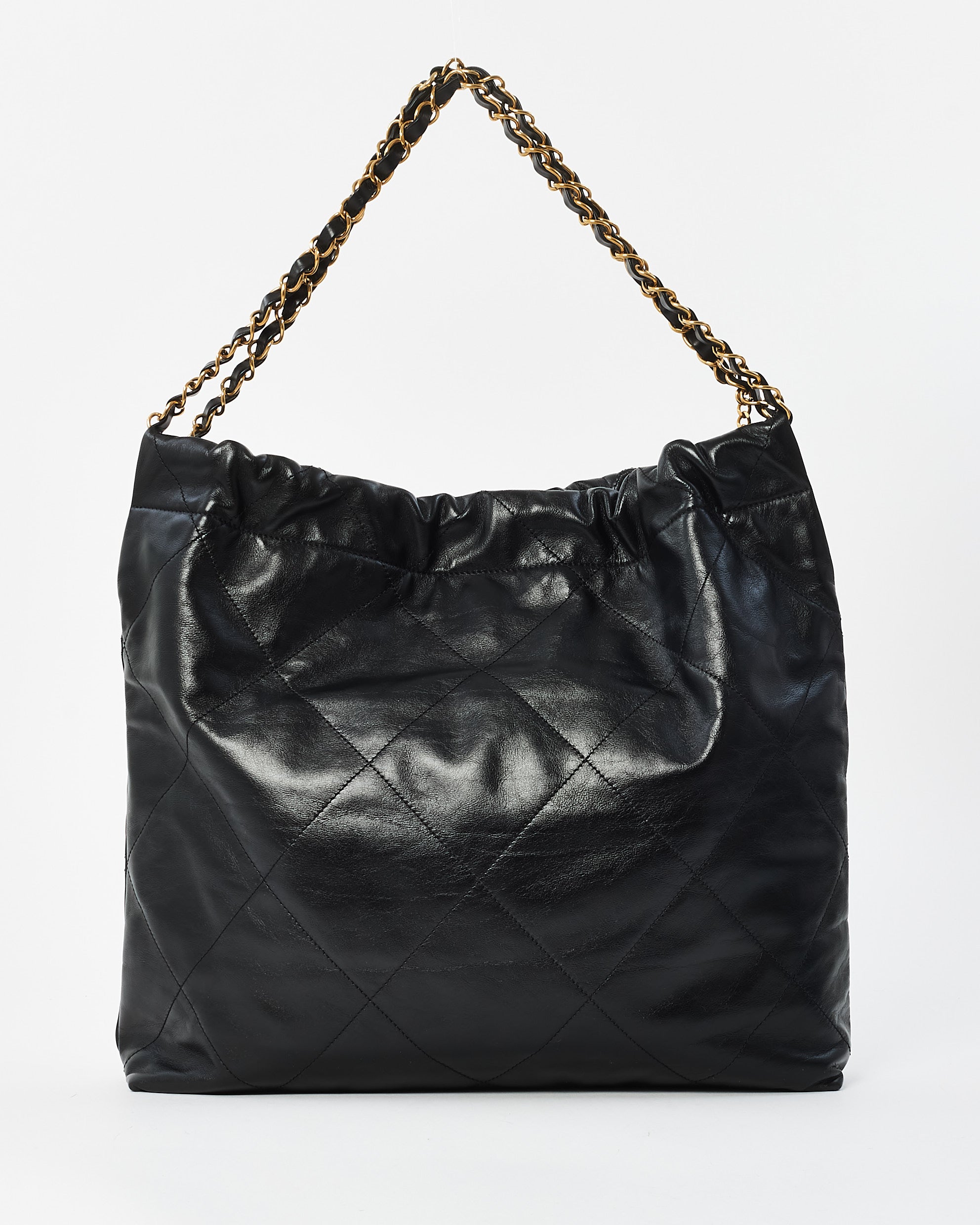Buy Chanel Black Lambskin Leather Chanel 22 Shoulder Bag