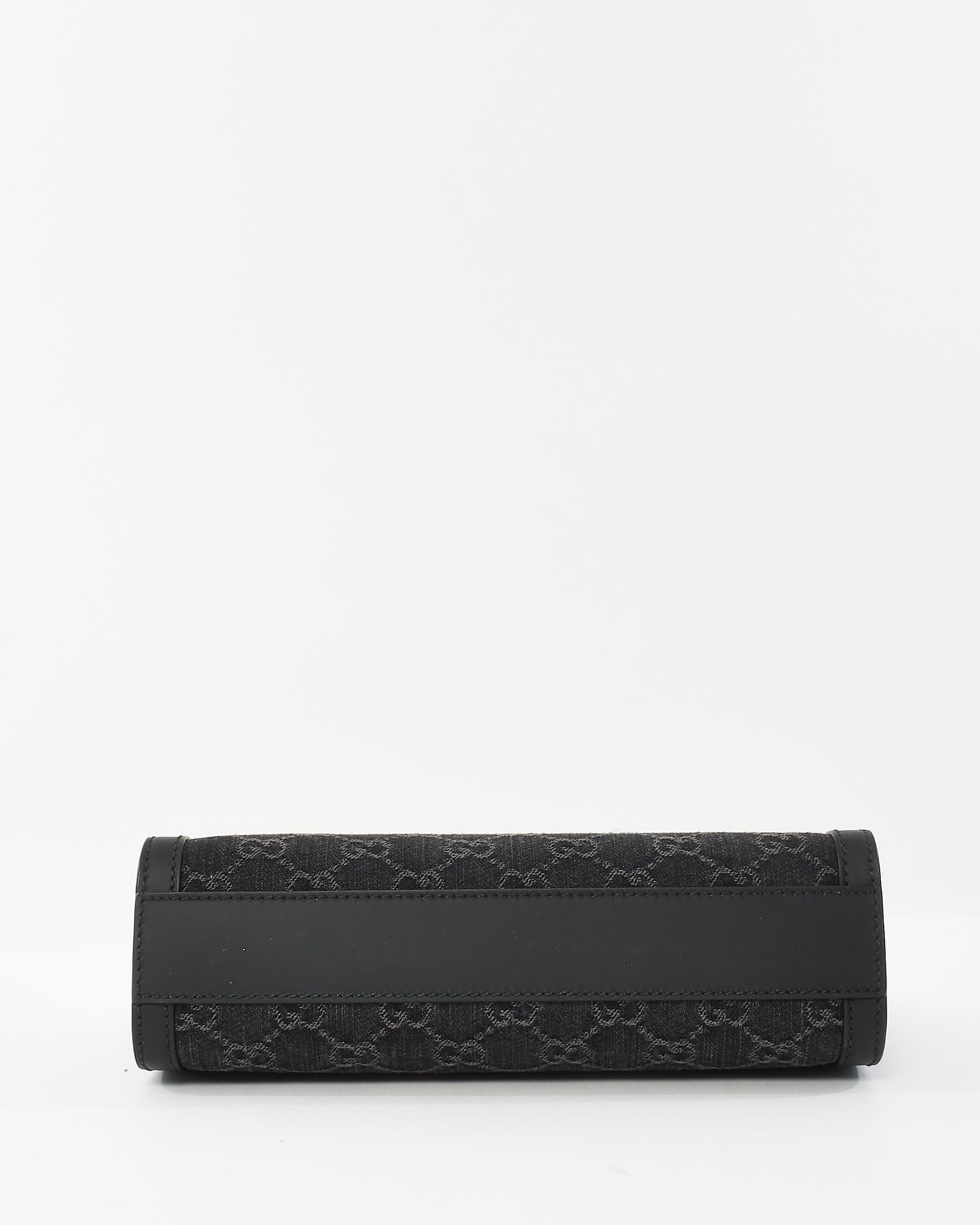 Gucci Black Monogram Canvas GG Ophidia Chain Shoulder Bag