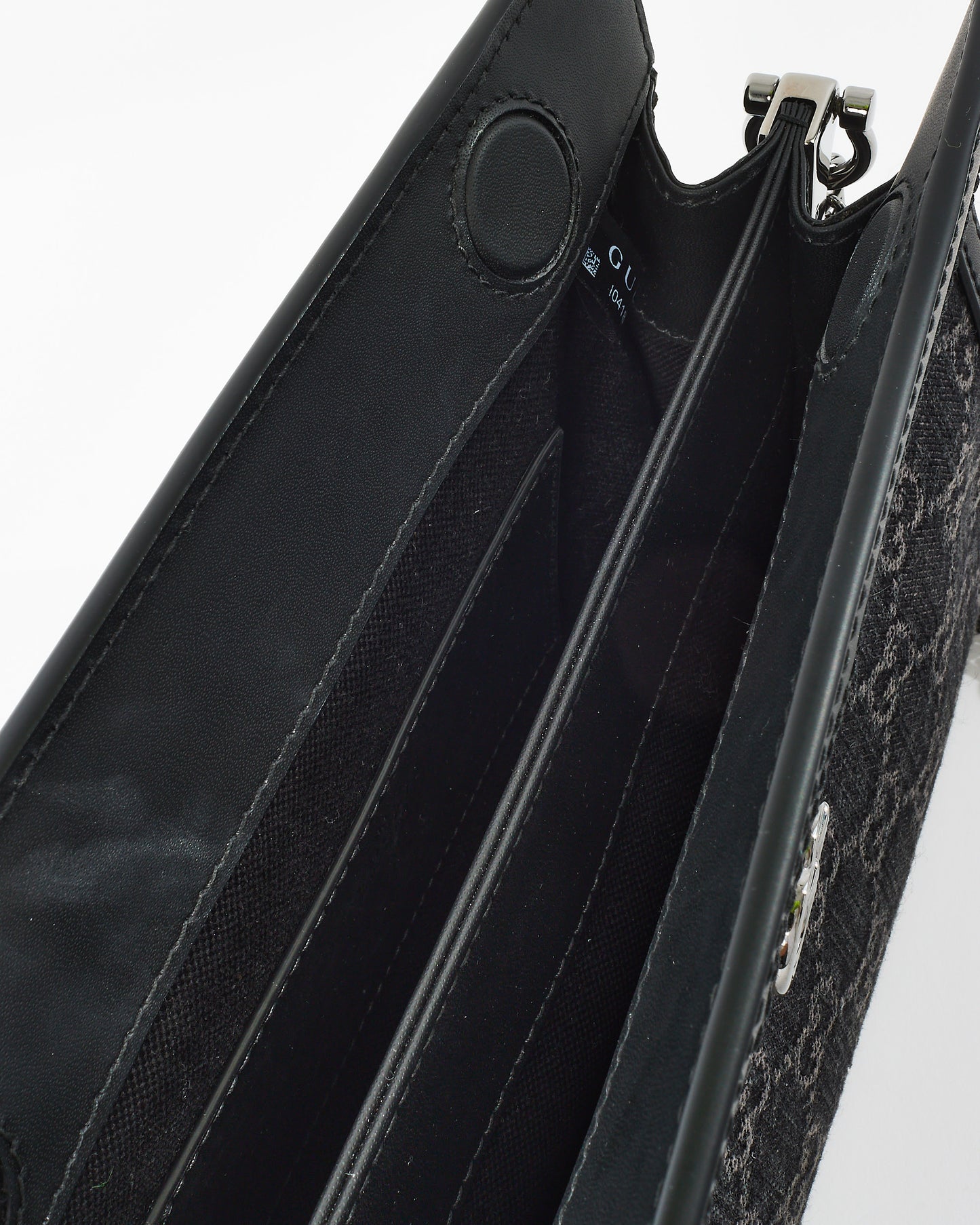 Gucci Black Monogram Canvas GG Ophidia Chain Shoulder Bag