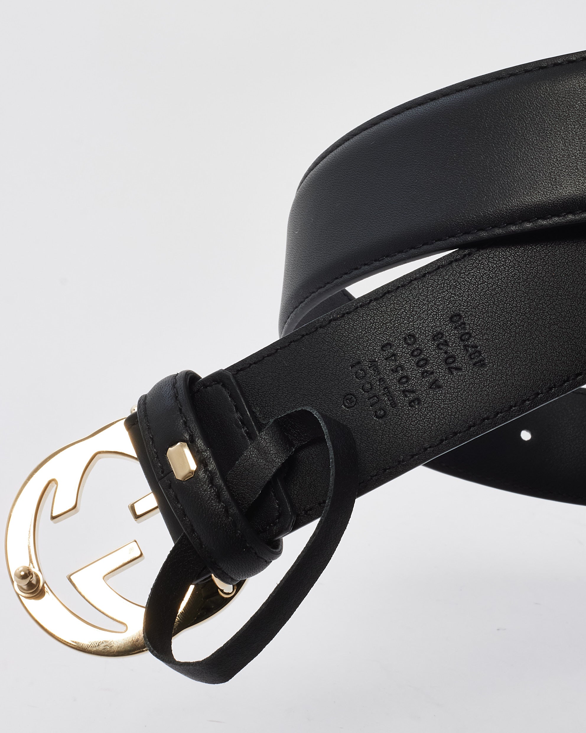 Buy Gucci Black Leather Logo Silver Buckle Belt 70 28 Authenticated Pre Owned RETYCHE
