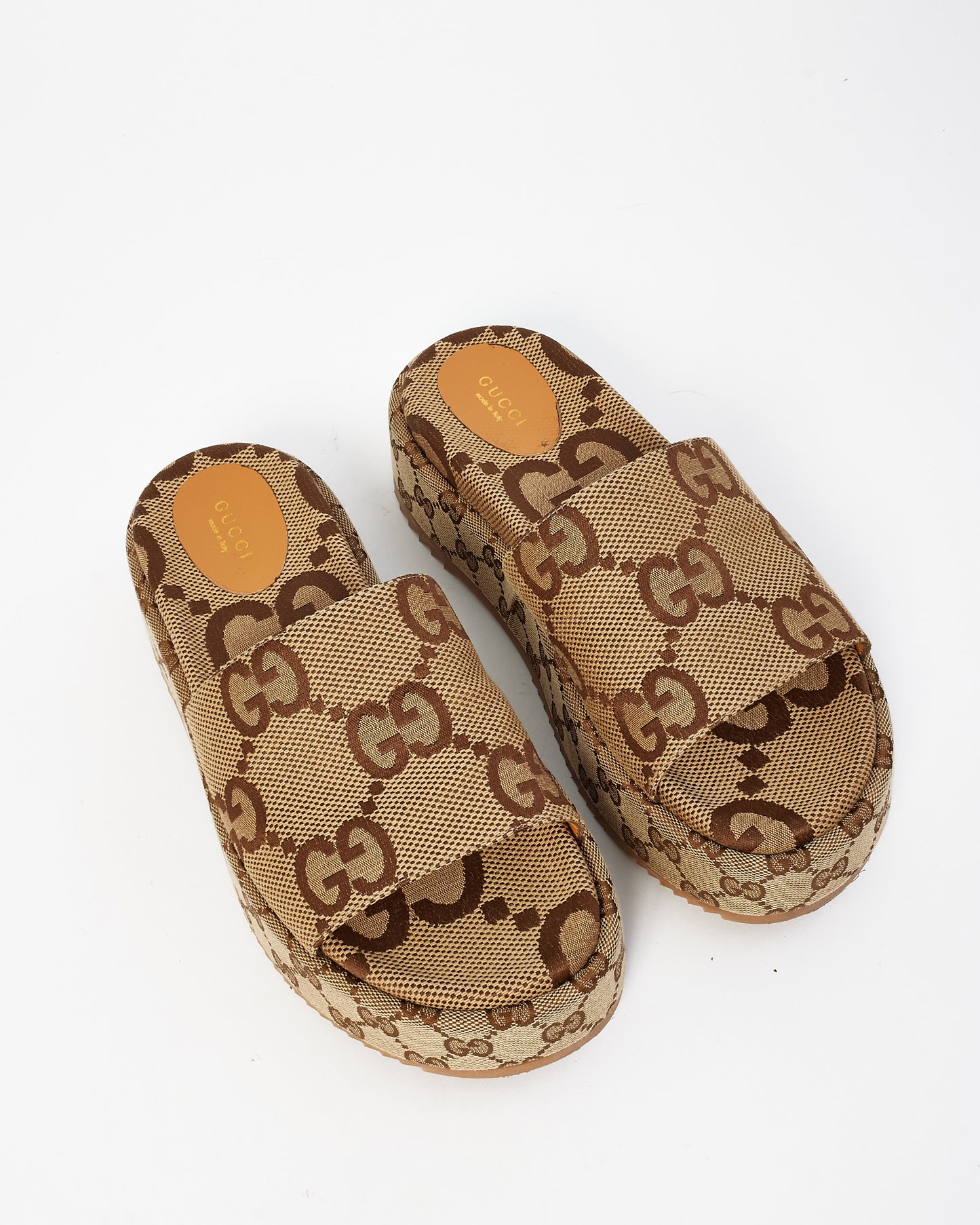 Buy Gucci Monogram Canvas Angelina Platform Sandals