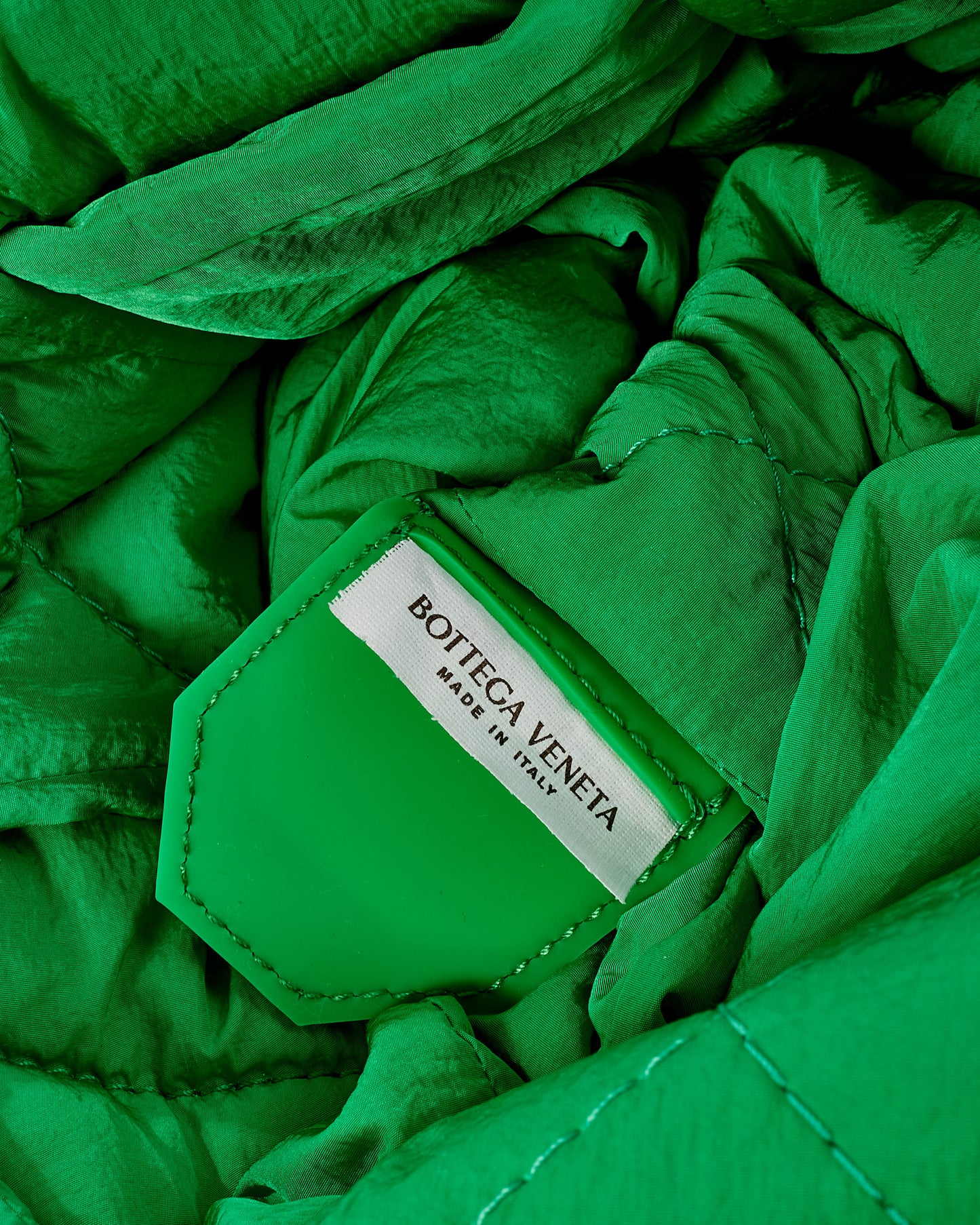 Bottega Veneta Parakeet Green Nylon Tech Padded Cassette Bag