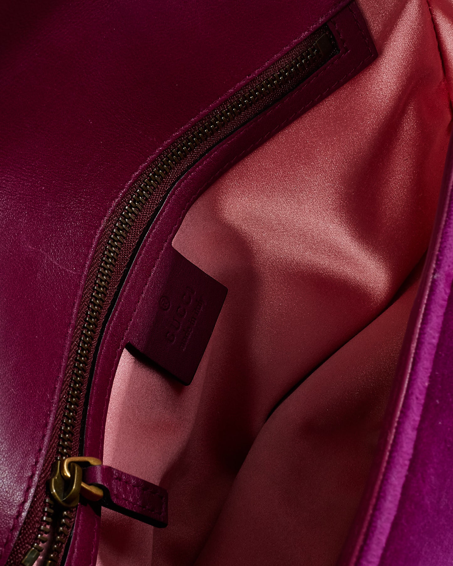 Gucci Purple Velvet Marmont Small Shoulder Bags