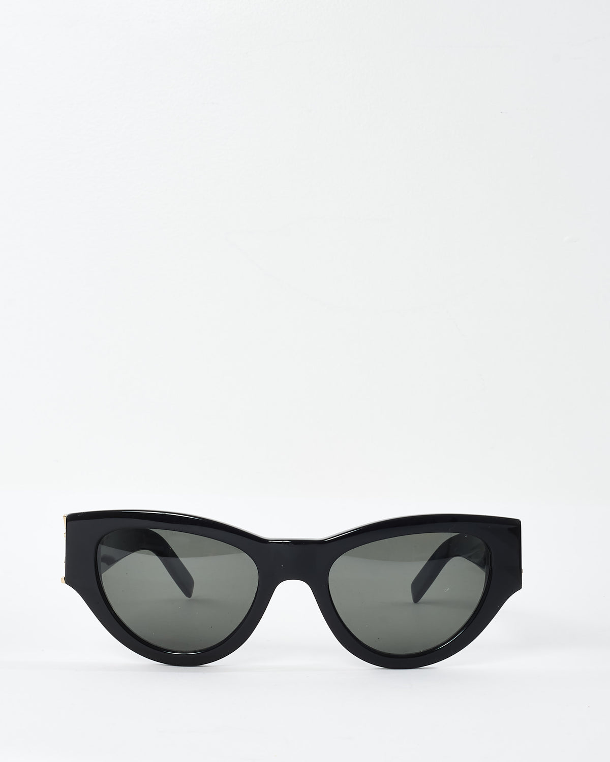 YSL Cateye Chic Black Sunglasses with Silver Branding SAINT LAURENT SL M94 001 Black Silver Cat Eye 53 mm Women main image 2