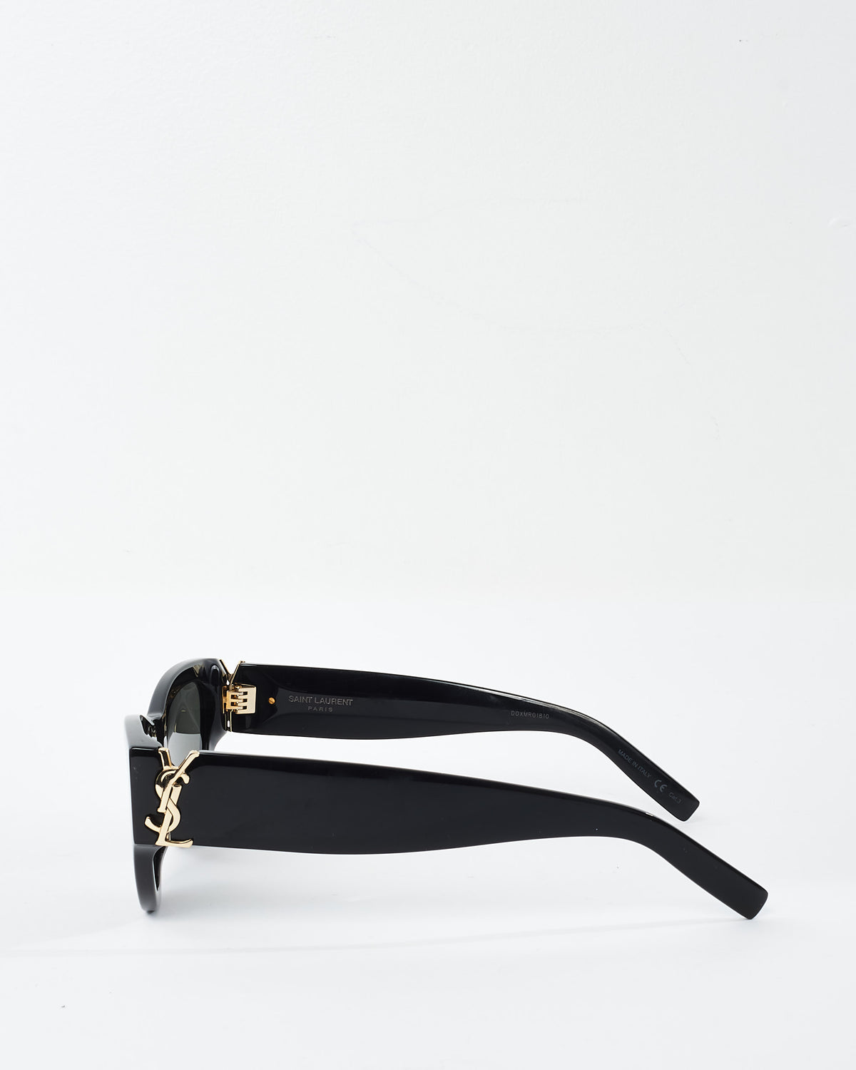 YSL Cateye Chic Black Sunglasses with Silver Branding SAINT LAURENT SL M94 001 Black Silver Cat Eye 53 mm Women main image 4