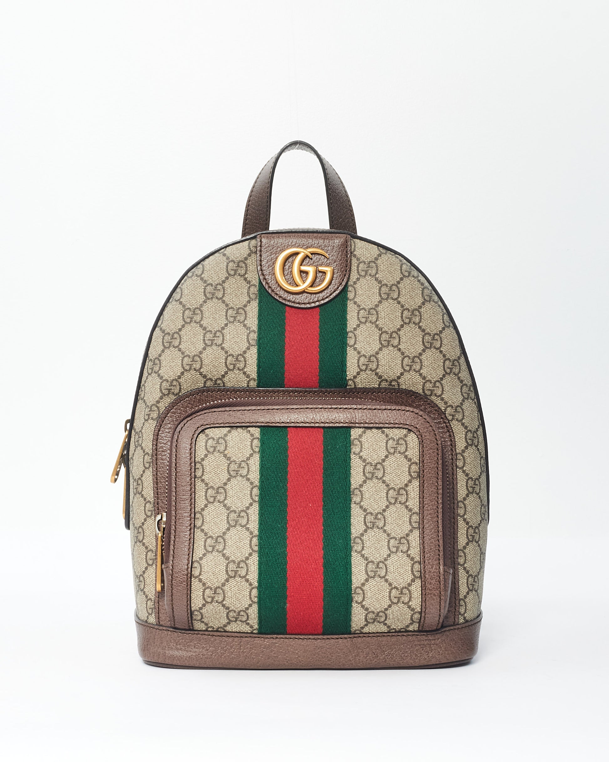 Buy Gucci Brown and Beige GG Supreme Small Ophidia Backpack