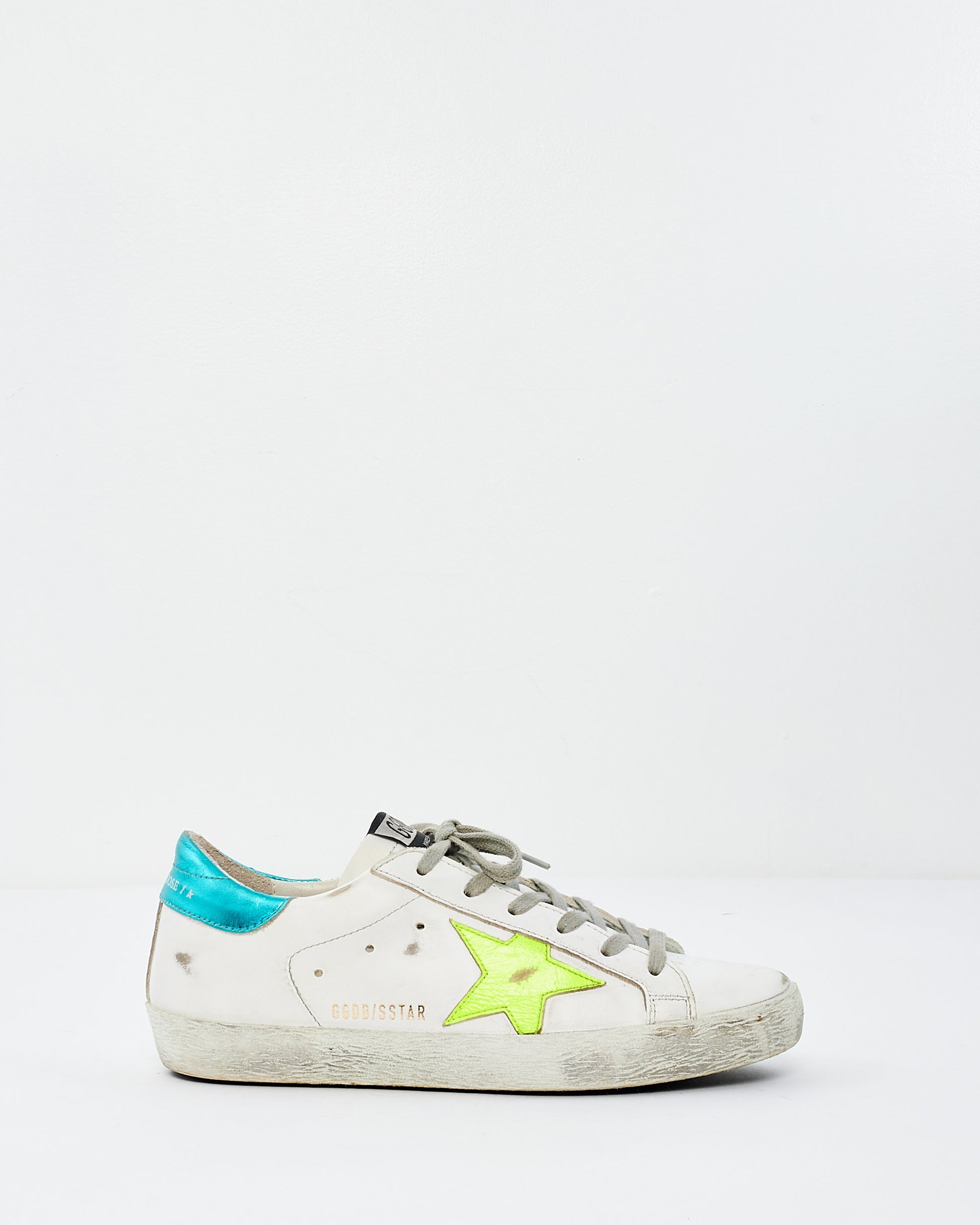 Buy Golden Goose White Yellow Star Leather Low Top Sneakers 37