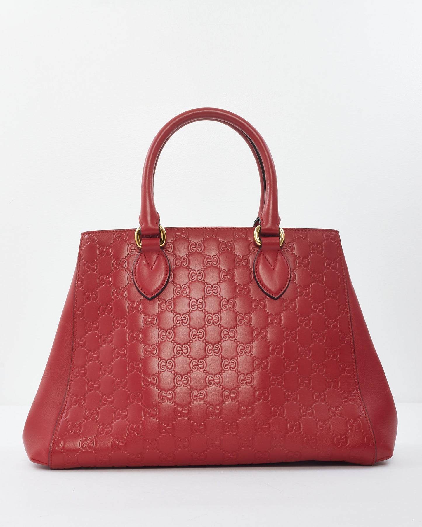 Buy Gucci Red Leather Guccissima Tote Bag W/ Shoulder Strap