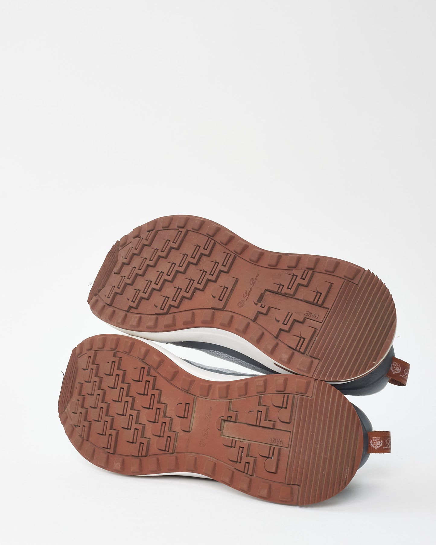 Loro Piana White & Grey "Weekend Walk Evo" Fabric Sneakers- 38 MEN