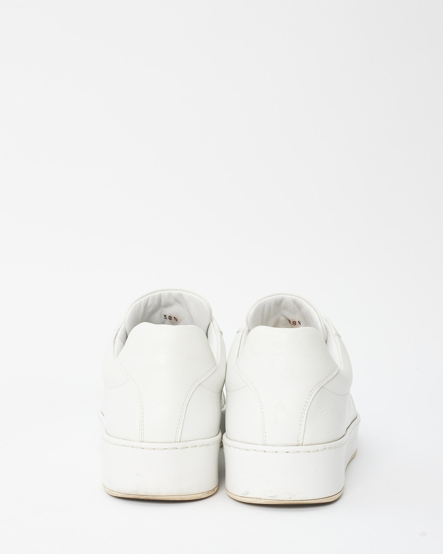 Loro Piana White Leather Sneakers - 38.5