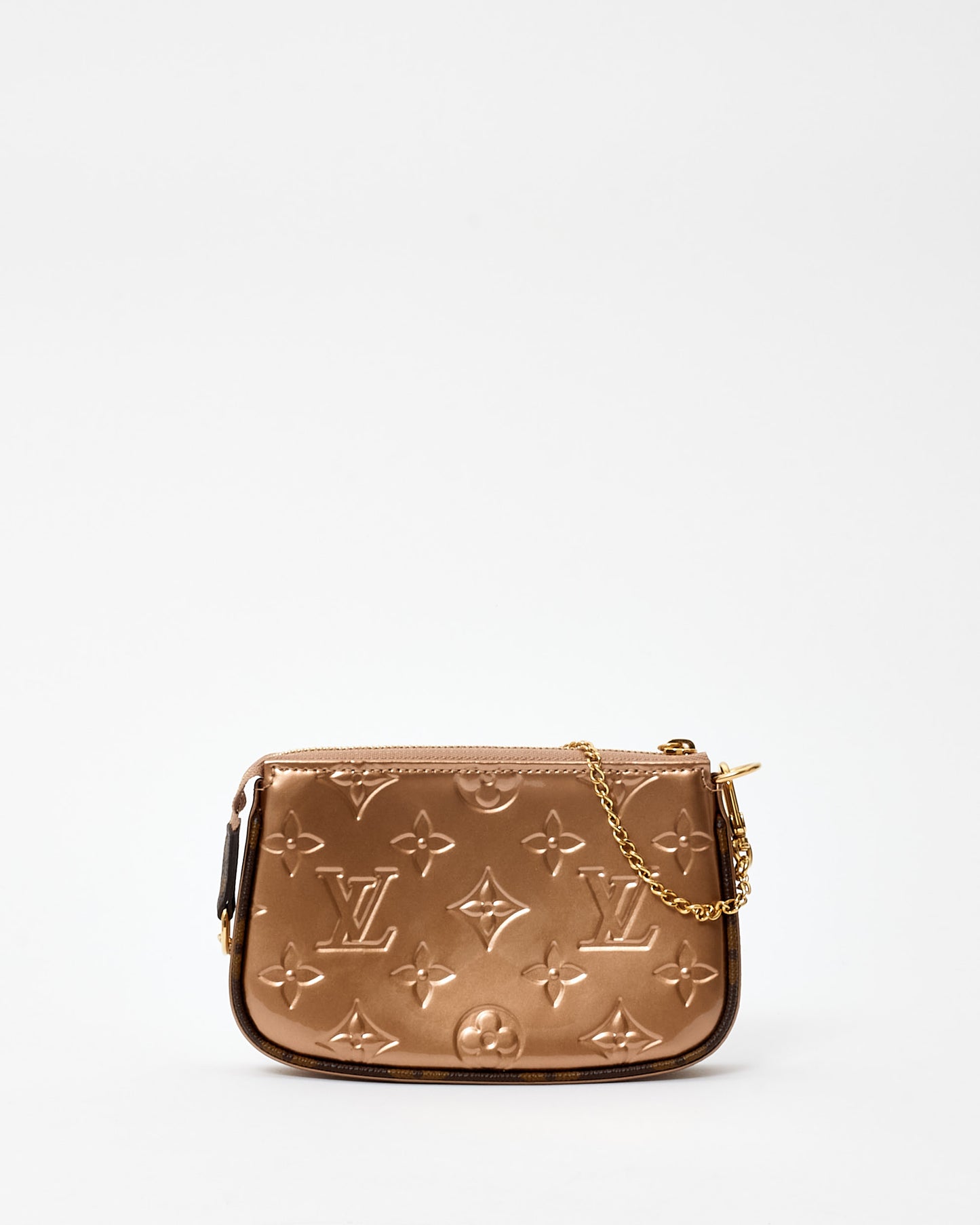 Louis Vuitton Rose Gold Vernis Mini Pochette D'Accessoires