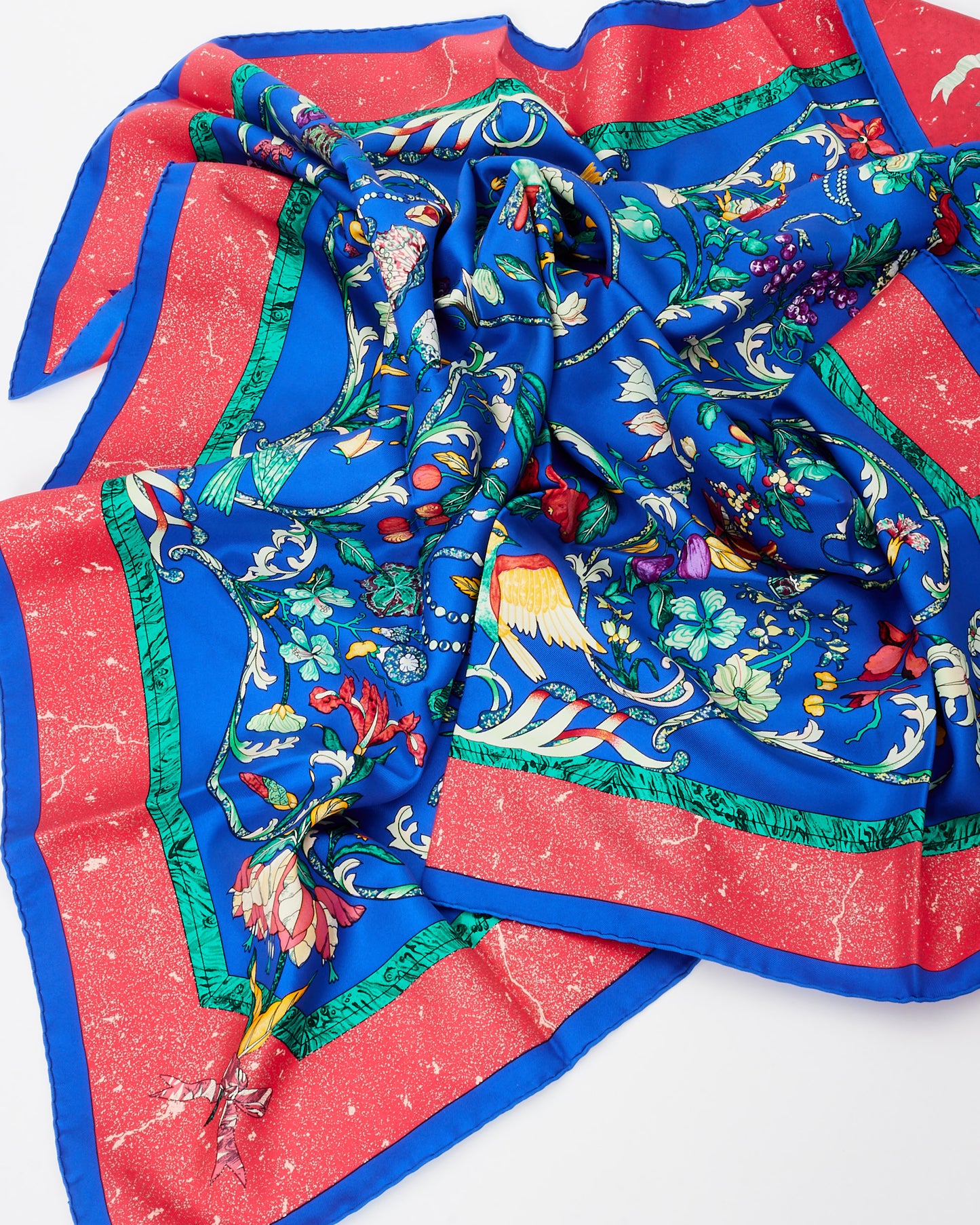 Hermès Blue Green & Red Multi Silk Scarf