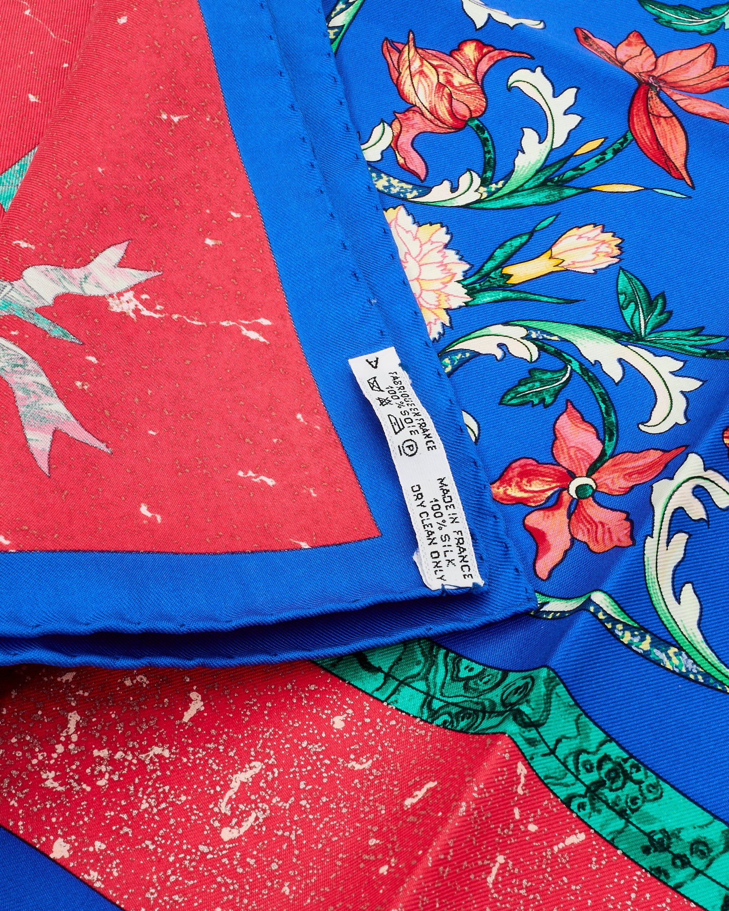 Hermès Blue Green & Red Multi Silk Scarf