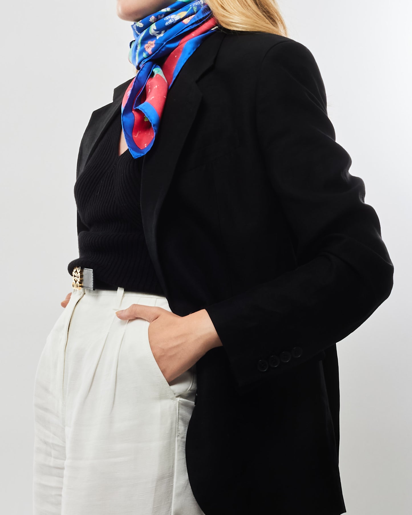 Hermès Blue Green & Red Multi Silk Scarf