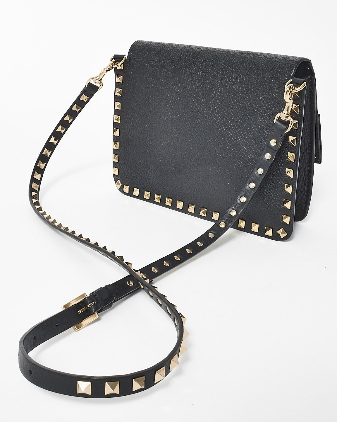 Buy Valentino Black Leather Rockstud Side Slip Crossbody Bag Buy Valentino Black Leather Rockstud Side Slip Crossbody Bag