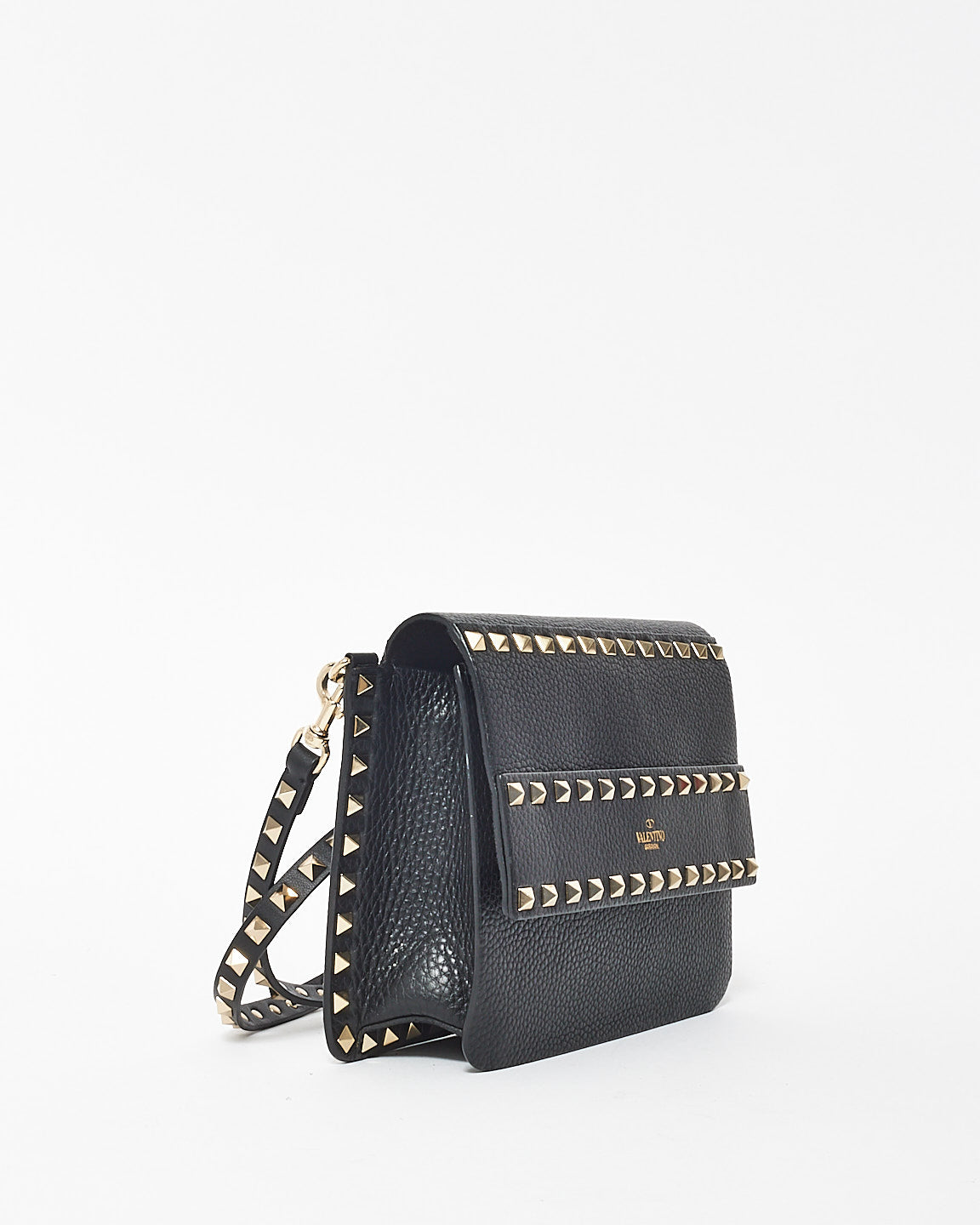 Buy Valentino Black Leather Rockstud Side Slip Crossbody Bag Buy Valentino Black Leather Rockstud Side Slip Crossbody Bag