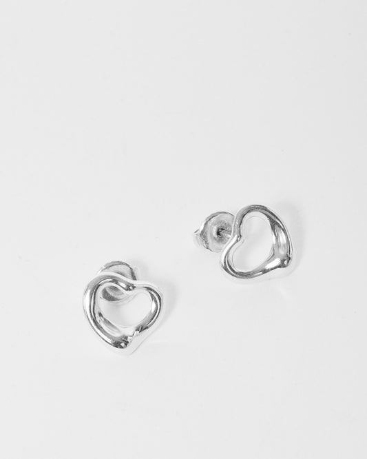 Tiffany & Co. Elsa Peretti Open Heart Stud Earrings